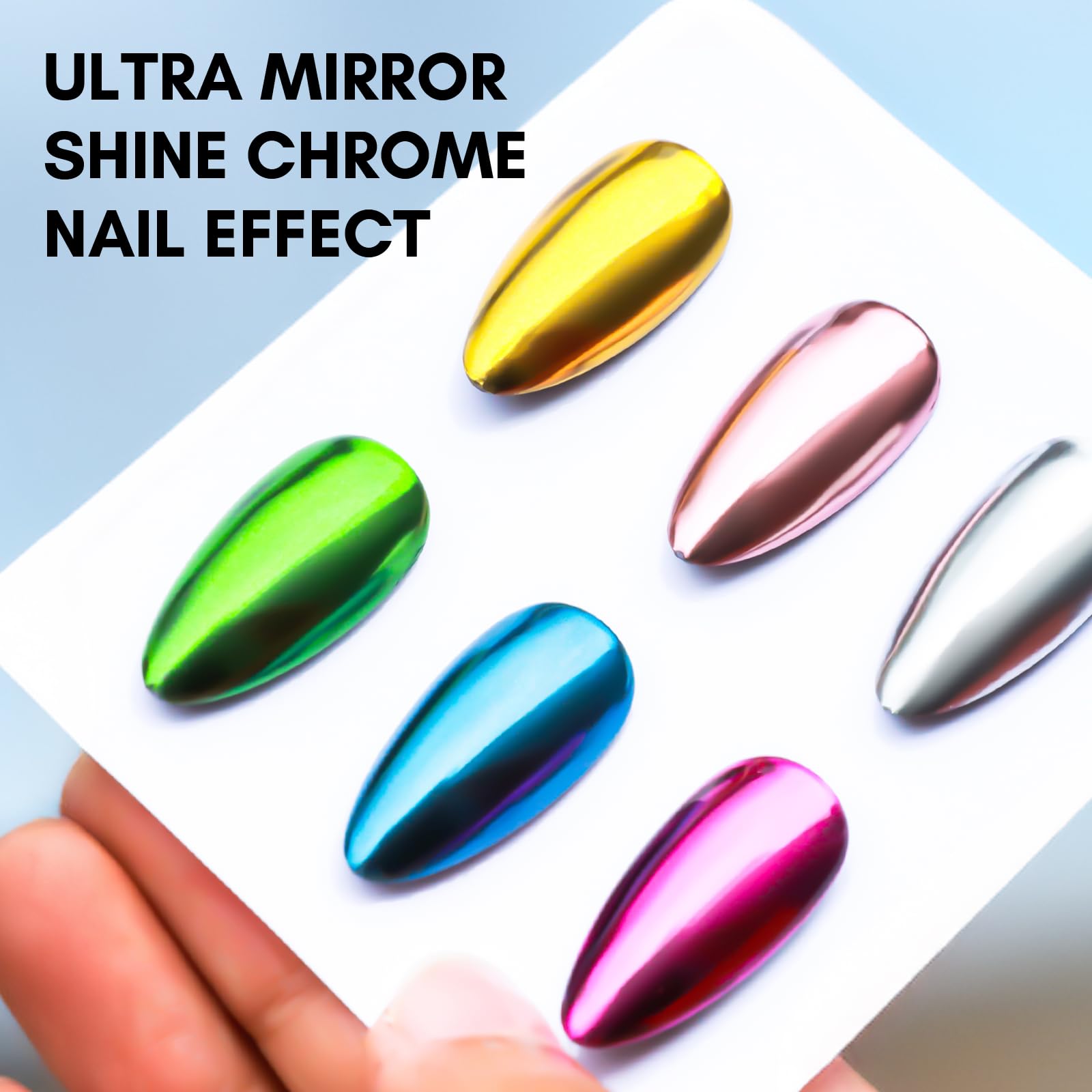 Makartt Gel Top Coat For Chrome Nail Powder - 15Ml No Wipe High Gloss Top Coat Gel Nail Polish Mirror Shine Nail Gel Long Lastin