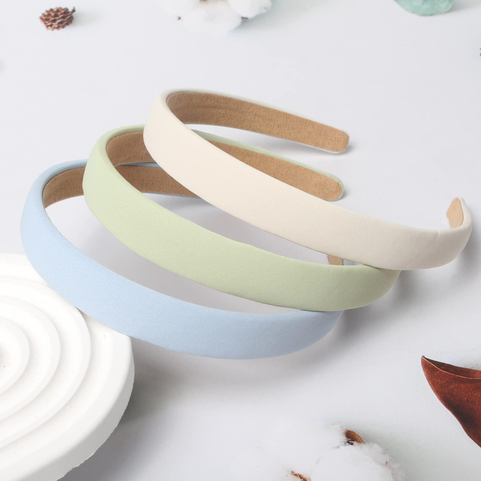Solid Simple Headbands For Women 0.7Inch Plain Soft Fabric Hairbands No Slip Fashion Cute Hair Bands For Girls Pack Of 6 (Color