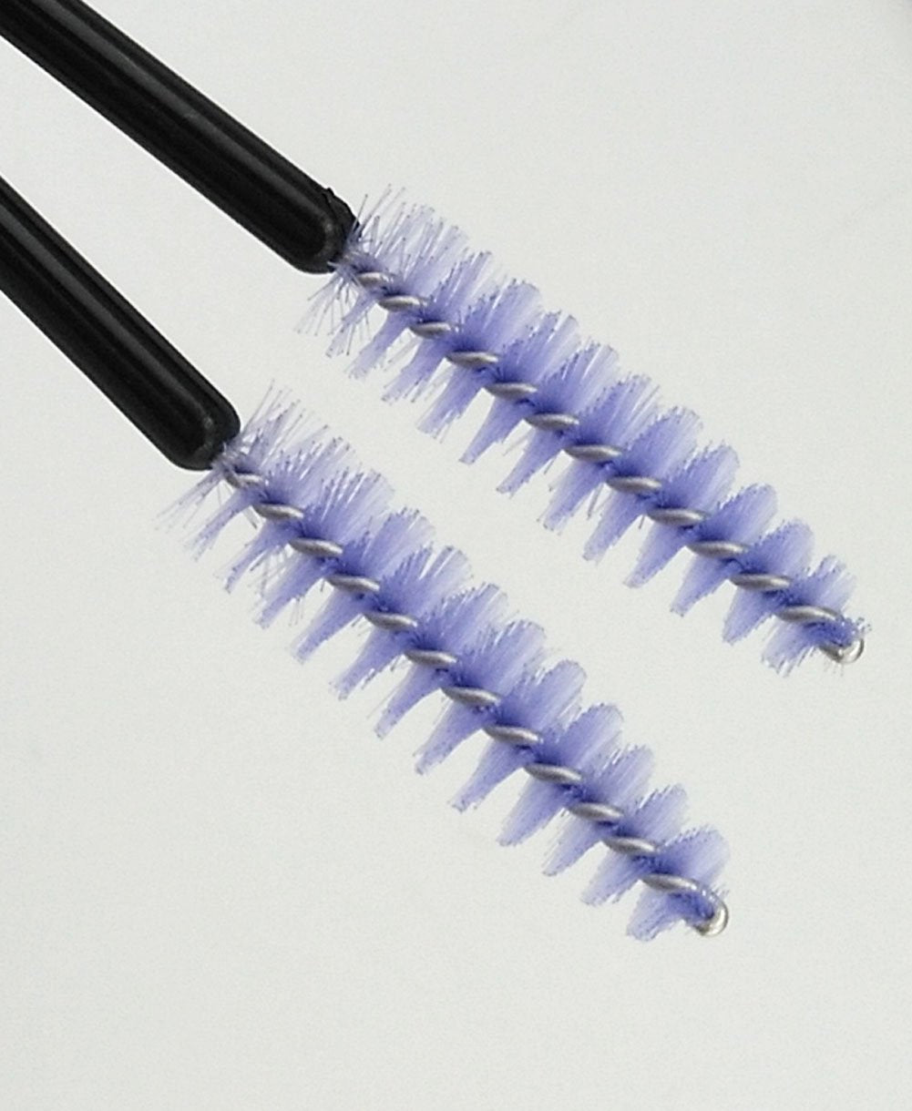 Yueton Pack Of 100 Disposable Eyelash Brushes Wands Mascara Applicator (Black+Light Purple)