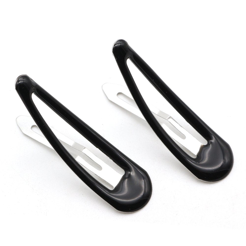 Dofash 5Cm/2In Epoxy Snap Hair Clips For Women Snap Clips For Hair Barrettes Hair Grips Hair Accessories 12 Count/Black Amber