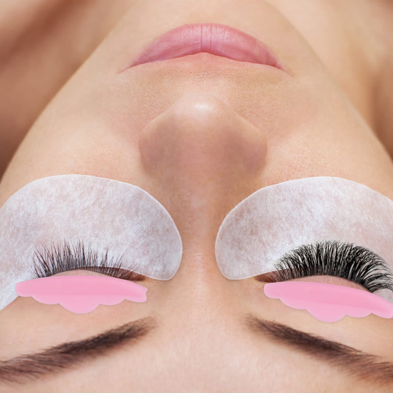 60 Pieces Silicone Eyelash Perming Curler Set 5 Size Reusable Eyelash Lift Pads And Y Shape Eyelash Brush, Lash Lift Pads Brush