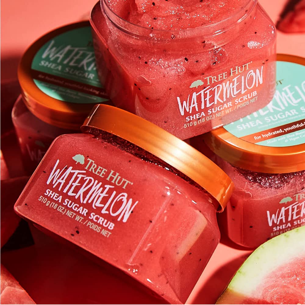 Tree Hut Watermelon Shea Sugar Exfoliating & Hydrating Body Scrub, 18Oz