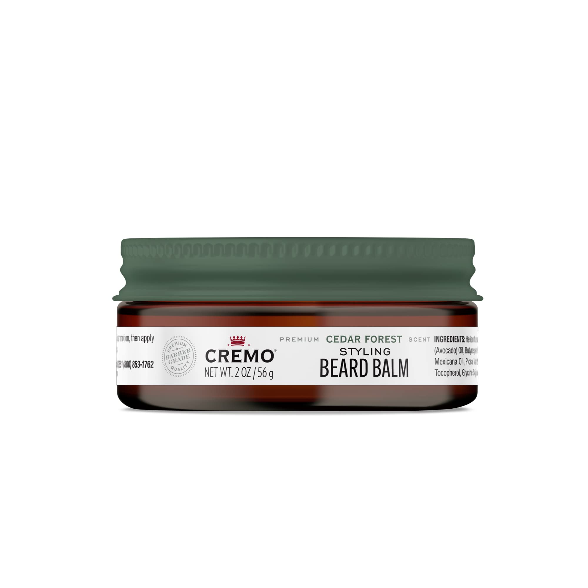 Cremo Styling Beard Balm, Forest Blend, Nourishes, Shapes And Moisturizes All Lengths Of Facial Hair, 2 Ounce (Packaging May Var