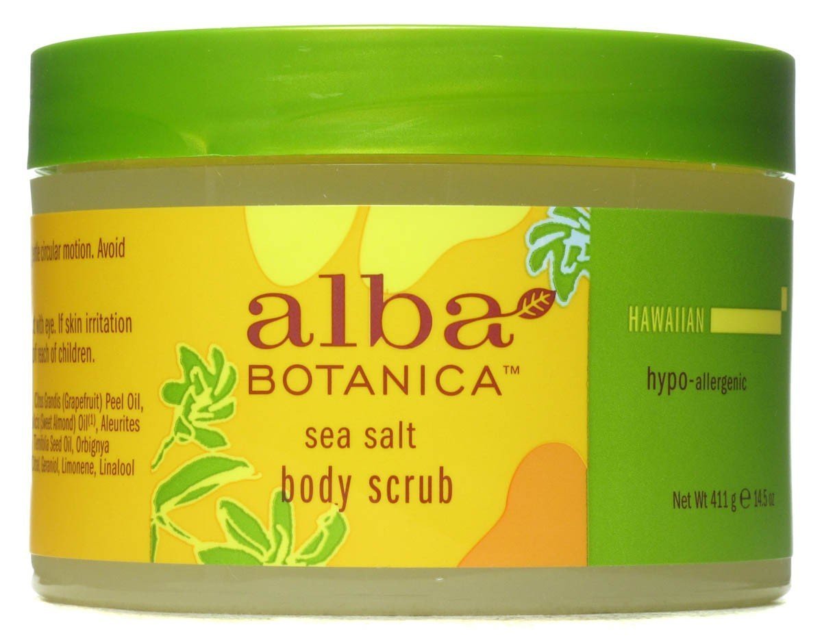 ALBA BOTANICA Body Scrub,SEA Salt, 14.5 OZ
