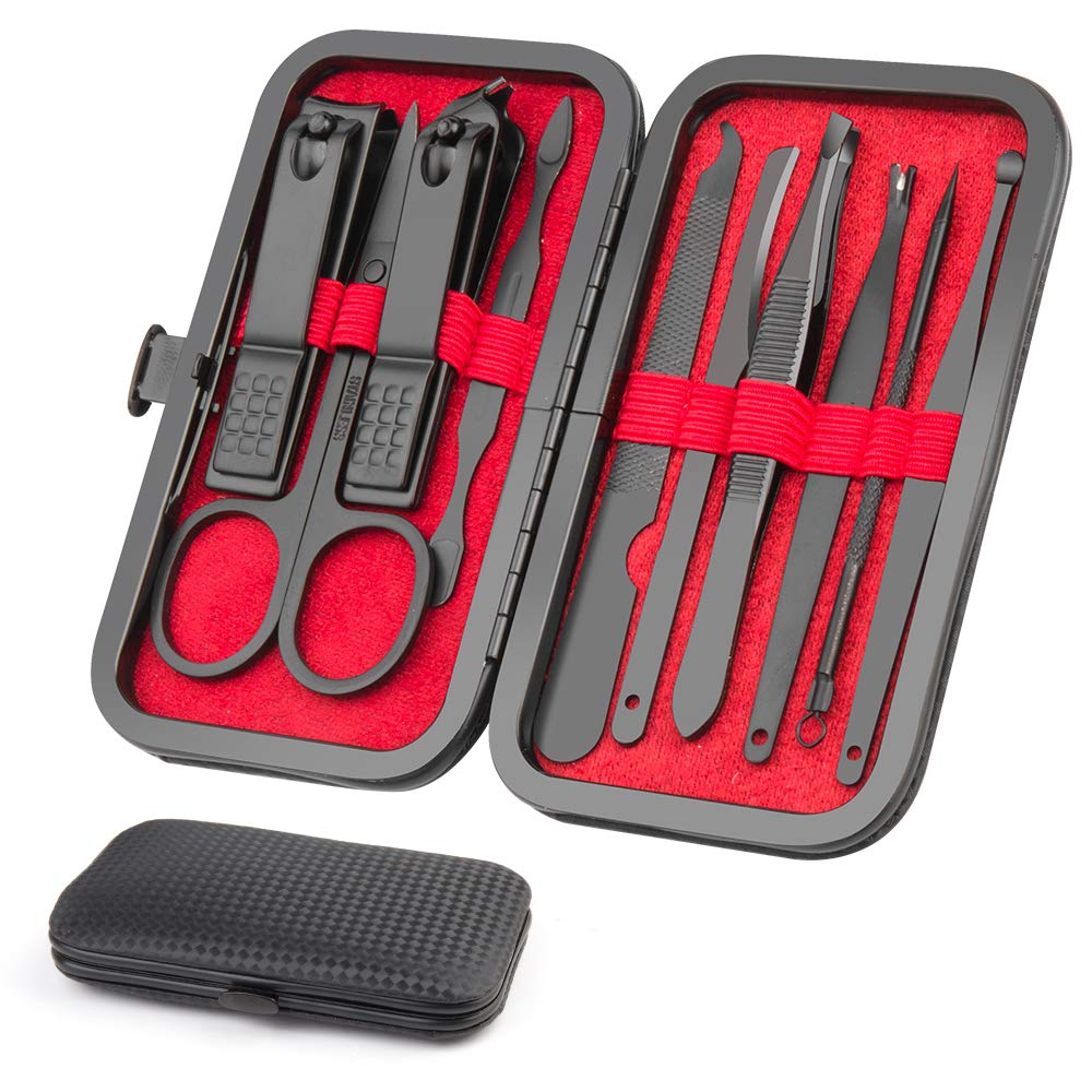 Manicure Kit, Okom Manicure Set, Travel Essentials Nail Kit, Nail Care Kit, Includes Nail Clippers, Nail File and Pedicure Tools