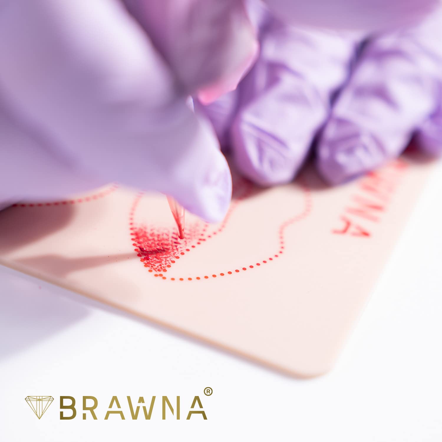 Brawna - 5 Pack Lip Blush Practice Skin For Pmu Machine - Double Sided