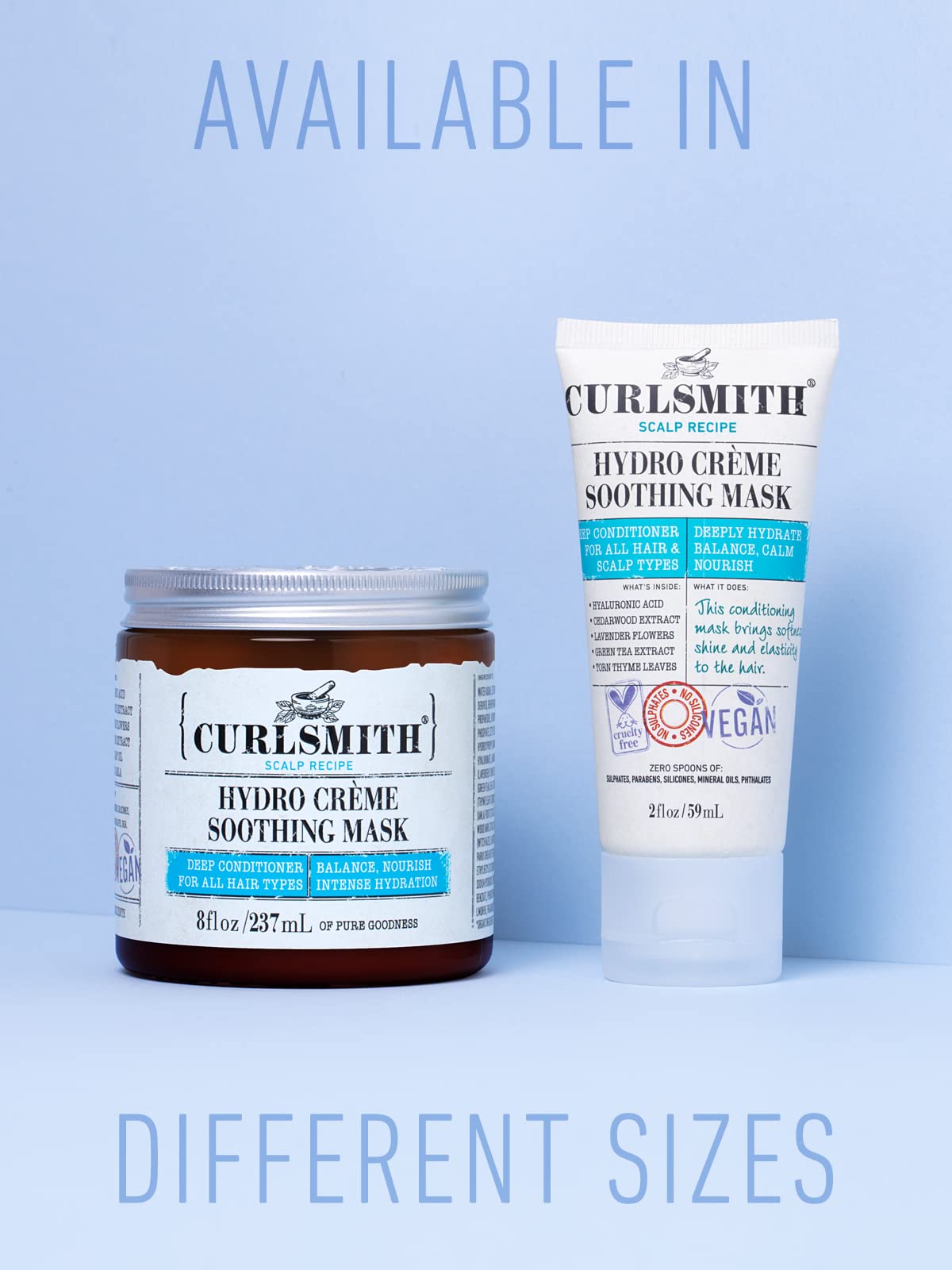 Curlsmith - Hydro Crme Soothing Mask - Vegan Soothing Hair Mask For Any Hair Type (2Oz)
