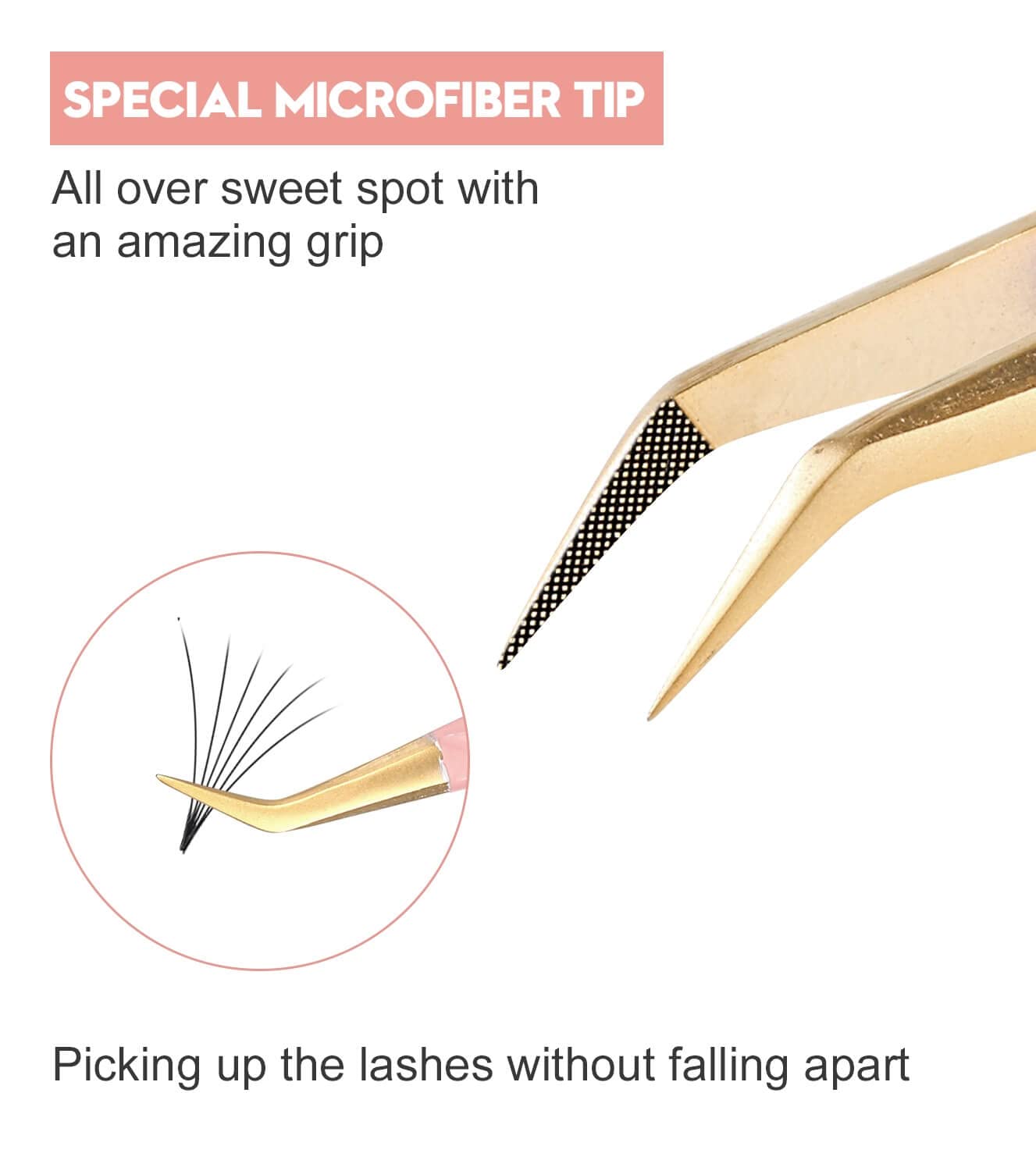 Ms.Queen Lash Tweezers For Eyelash Extensions, Professional Curved Tip Lashing Tweezers For Isolation And Individual Volume Lash