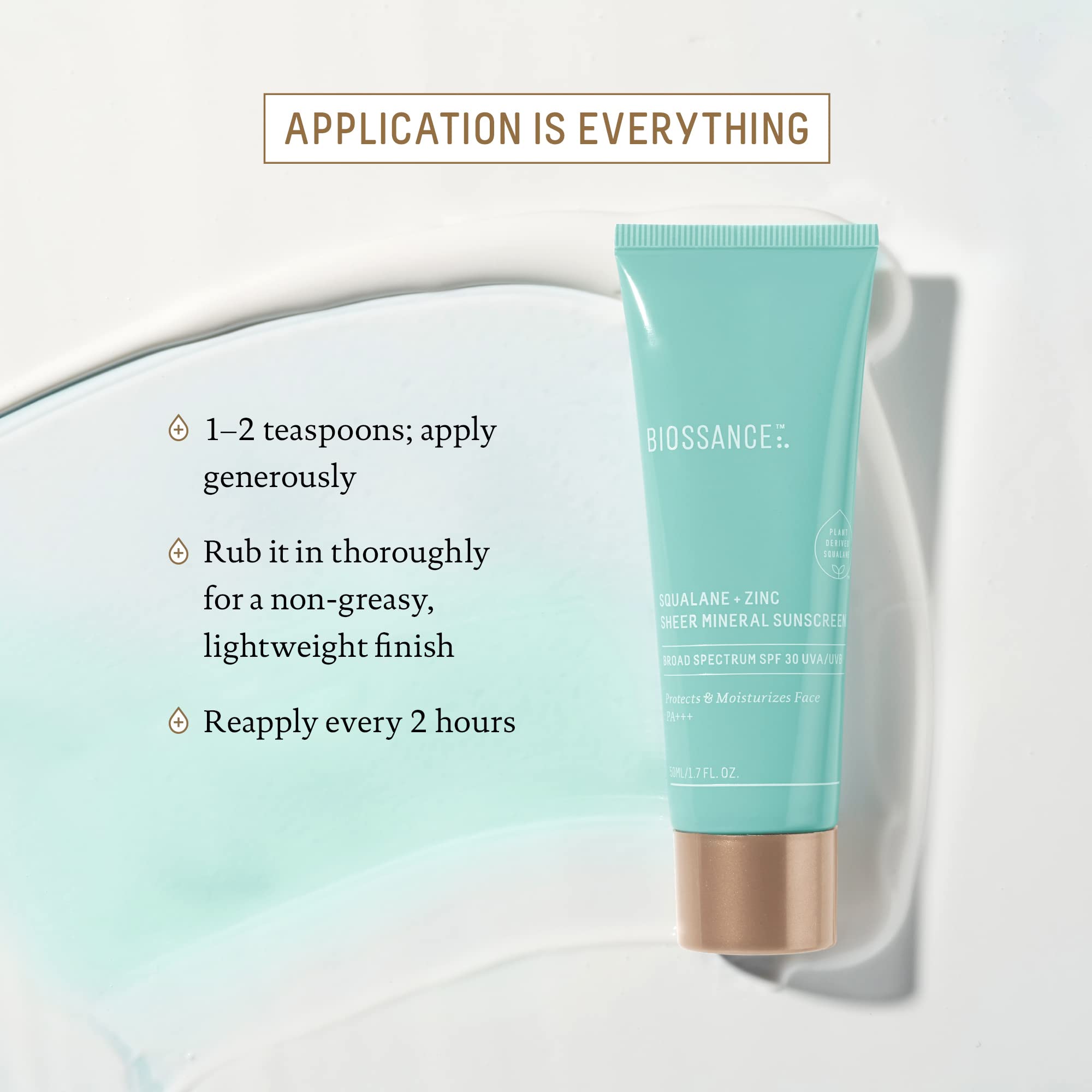 Biossance Squalane + Zinc Sheer Mineral Sunscreen. Broad-Spectrum Spf 30 Pa+++ Zinc Oxide Sunscreen That Protects And Hydrates S