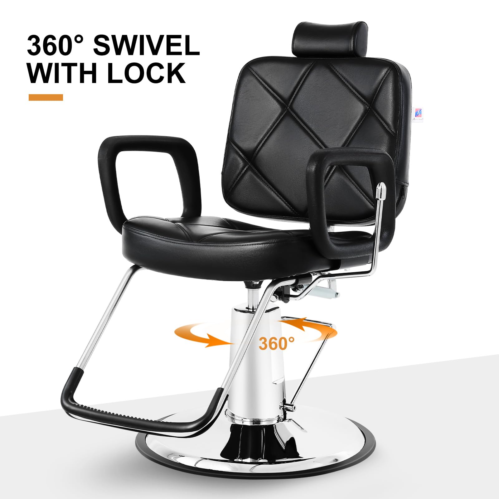 Artist Hand Hydraulic Recline Barber Chair Salon Chair For Hair Stylist Heavy Duty Tattoo Chair Shampoo Beauty Salon Equipment L