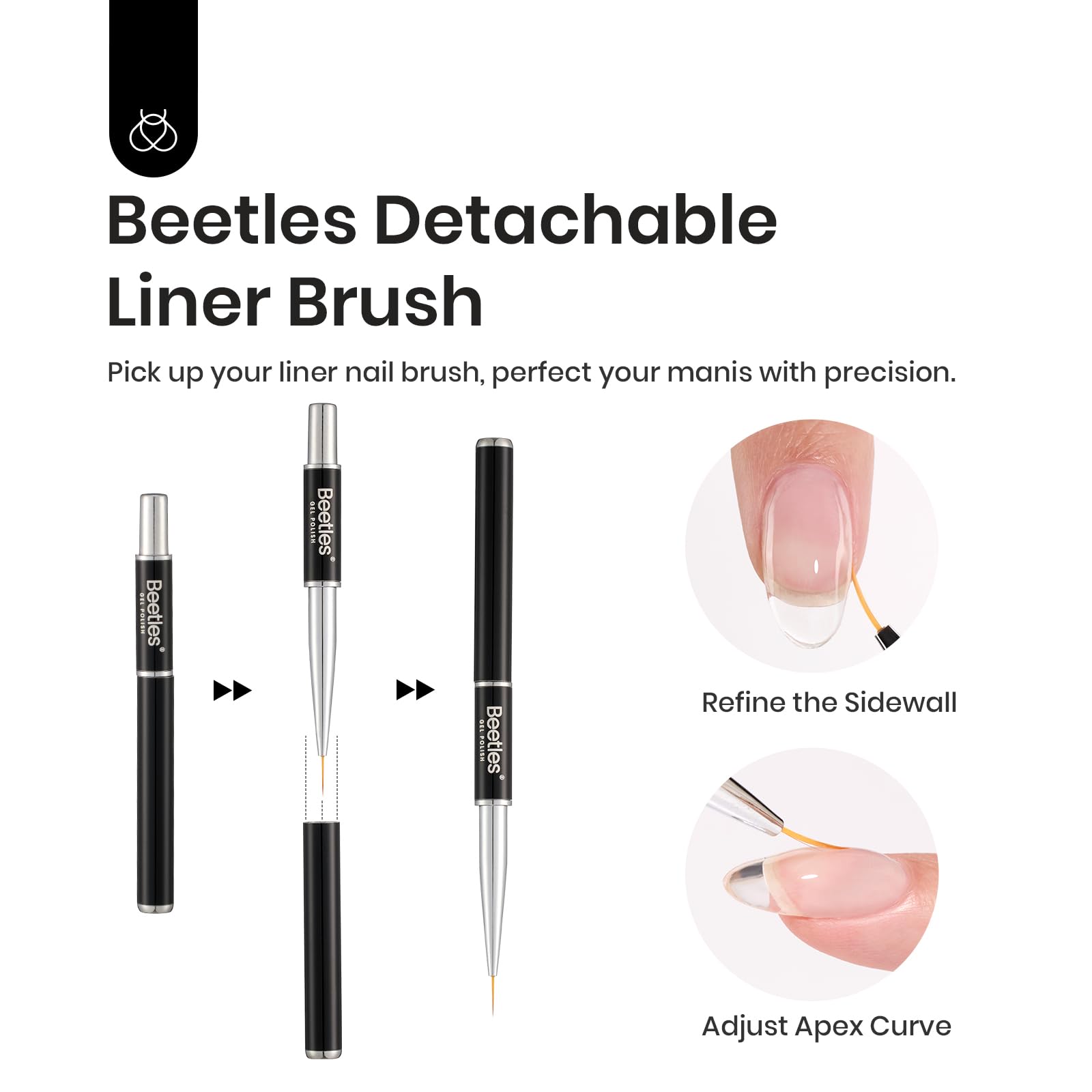 Beetles Builder Gel 2Pcs Clear Builder Gel For Nails 7 In 1 15Ml Nail Thickening Set With Liner Brush Extension Nail Gel For Nai