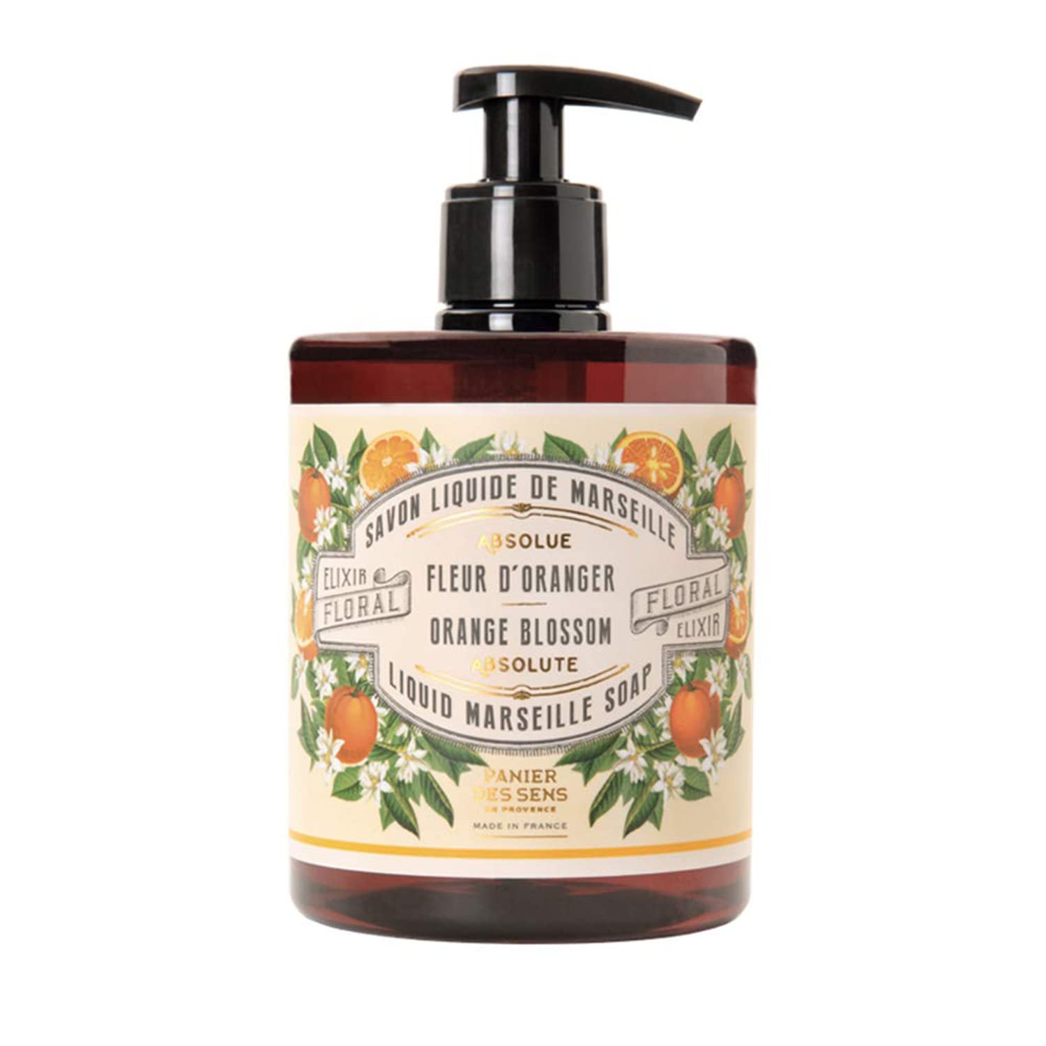 Panier Des Sens - Marseille Liquid Hand Soap - Orange Blossom Hand Wash - Moisturizing Soap With Coconut Oil - Bathroom & Kitche