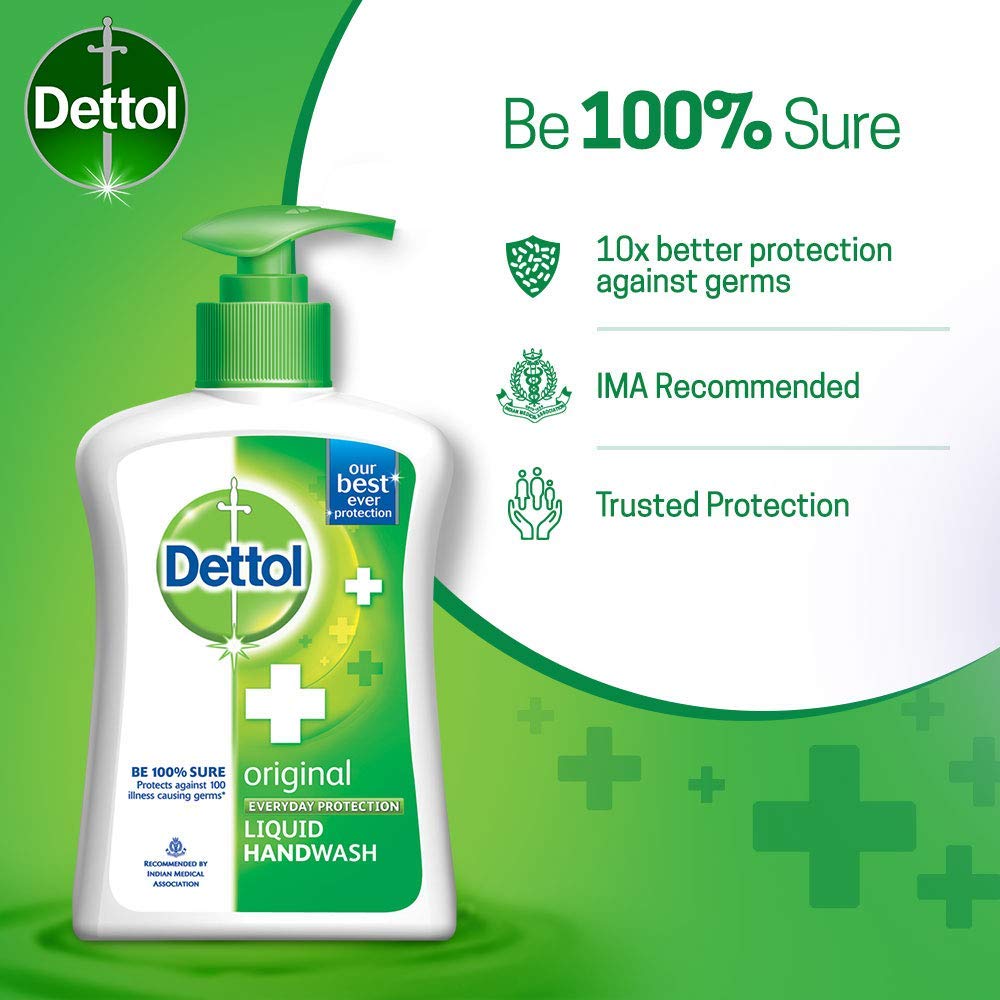 Dettol Liquid Handwash (Original) - 200 Ml With Free Liquid Handwash - 175 Ml (Any Variant)