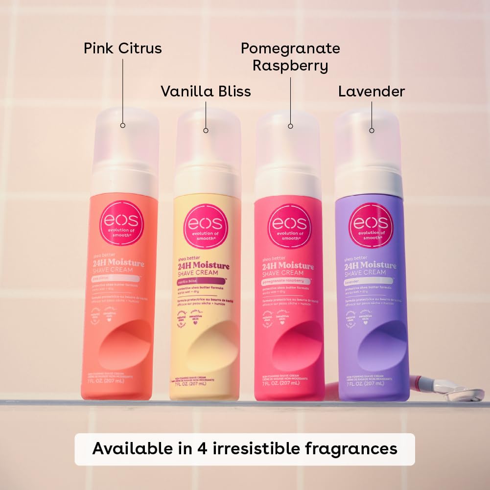 Eos Shea Better Shaving Cream For Women - Variety Pack: Vanilla Bliss + Lavender | Shave Cream, Skin Care And Lotion With Shea B