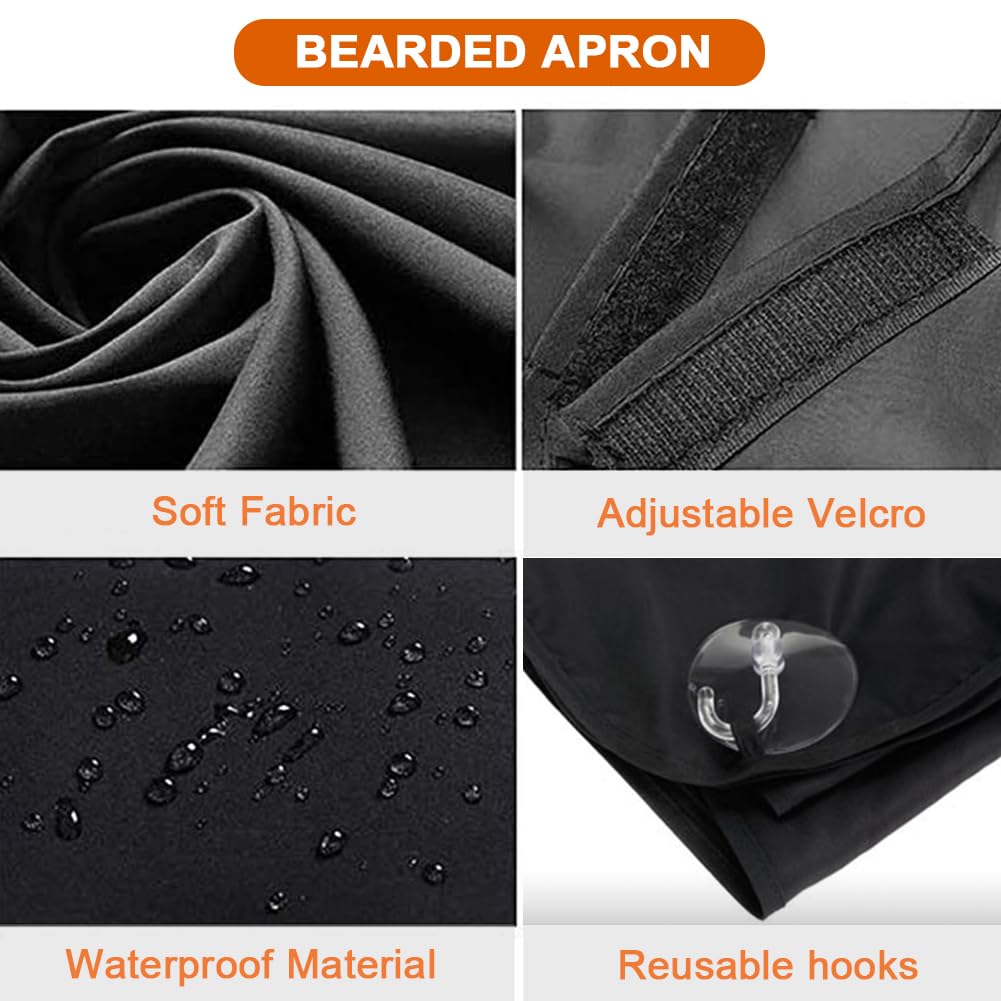 Ztarraum Beard Bib Beard Apron, Beard Gather,Shaving And Trimming, Non-Stick Grooming Cloth With 2 Suction Cups, Best Gifts For