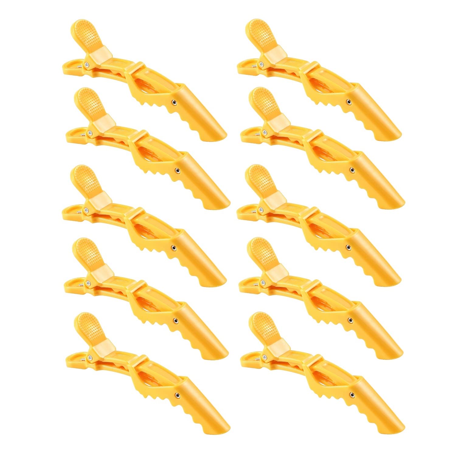 10pcs/set Multicolor Croc Clips Transparent Plastic Hairdresser Clips Hair Styling Sectioning Barrettes Professional Non Slip Al