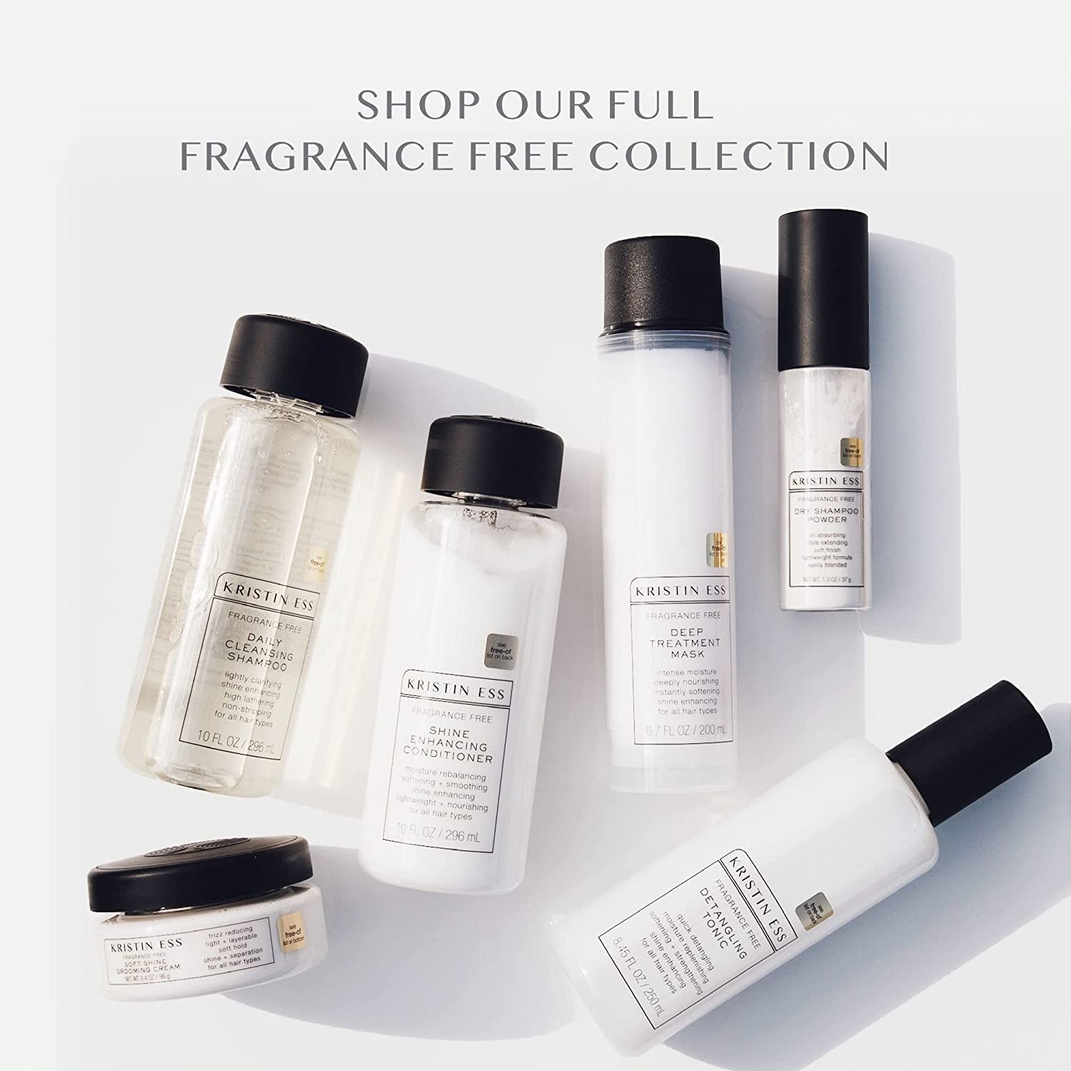 Kristin Ess Hair Fragrance Free Dry Shampoo Powder Spray For Oily Hair - Absorbs Oil, Style Extending Dry Shampoo For Men And Wo