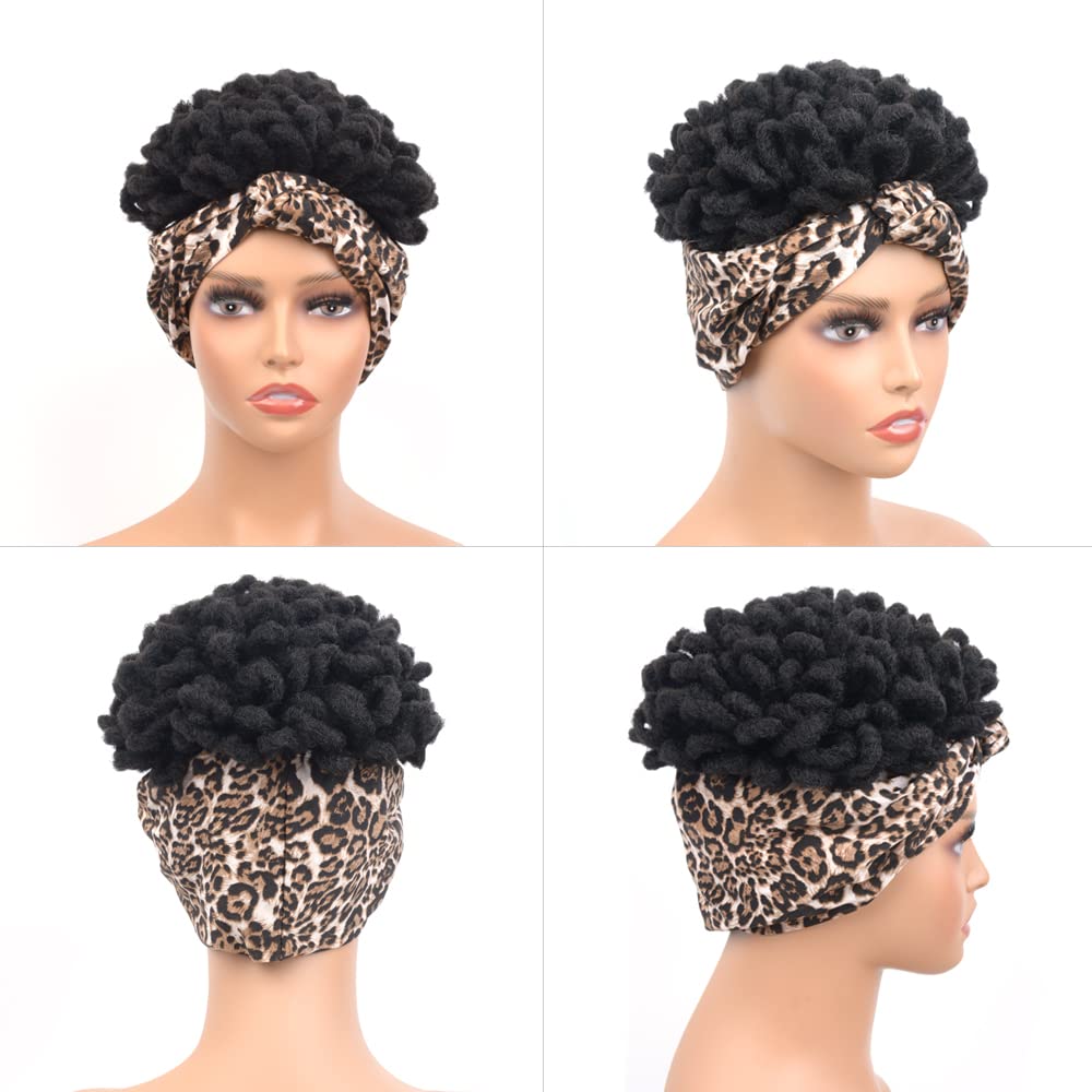 Yinmei Baibian 10Inch Loc Ponytail Drawstring Petal Bun Afro Dreadlock Buns Pony Tail Curly Puff Braided Ponytails For Black Wom