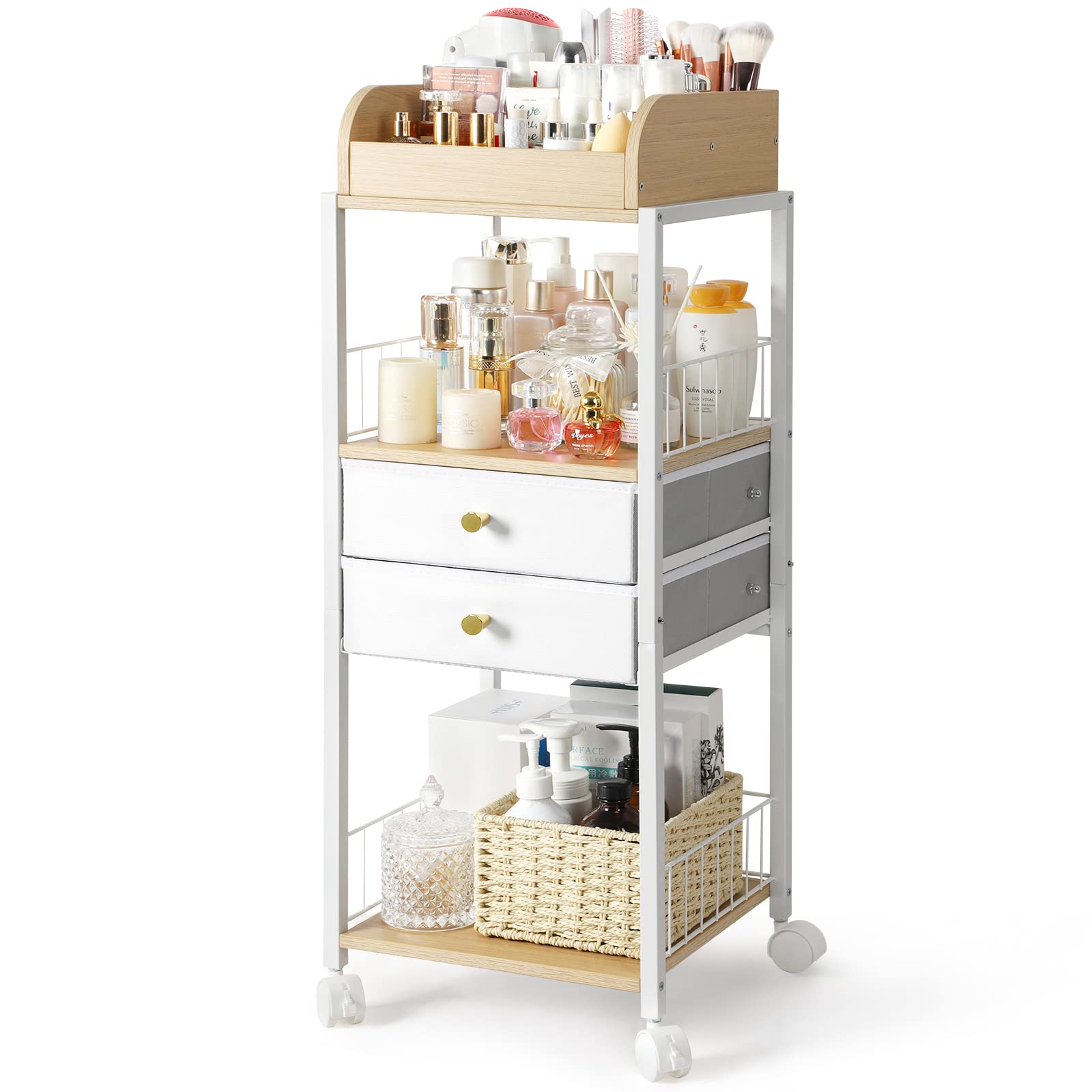 Makeup Organizer, Floor Skincare Organizers, Make Up Organizers and Storage with Drawers, Vanity Organizer Cosmetics Display Cas
