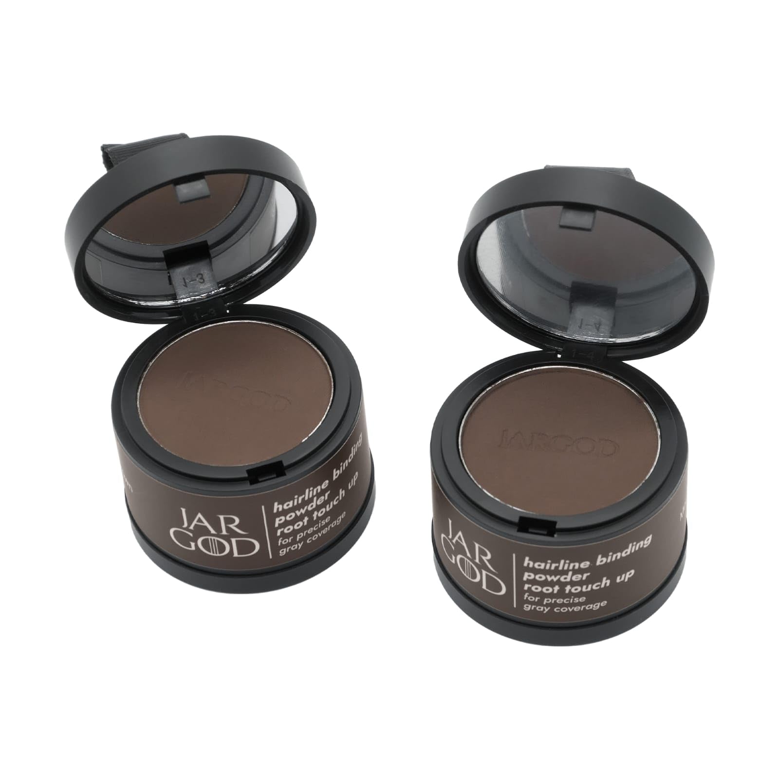 Hairline Powder Instant Gray Coverage Hair Color For Roots And Highlights For Women & Men (0.14 Ounce (Pack Of 2), Medium Brown)