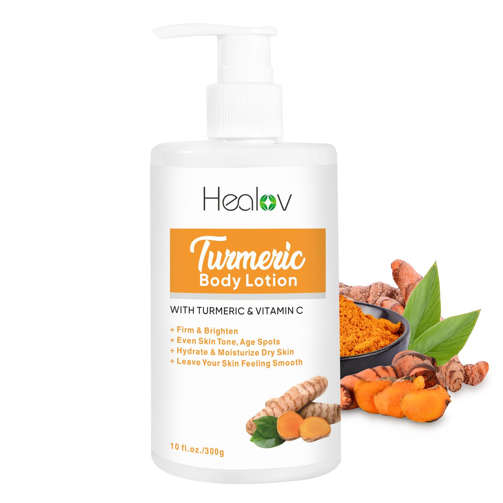 Herblov Turmeric Lotion for Dark Spots - Natural Skin Brightening Cream for Face & Body - Turmeric Face Cream to Cleanse Skin, F