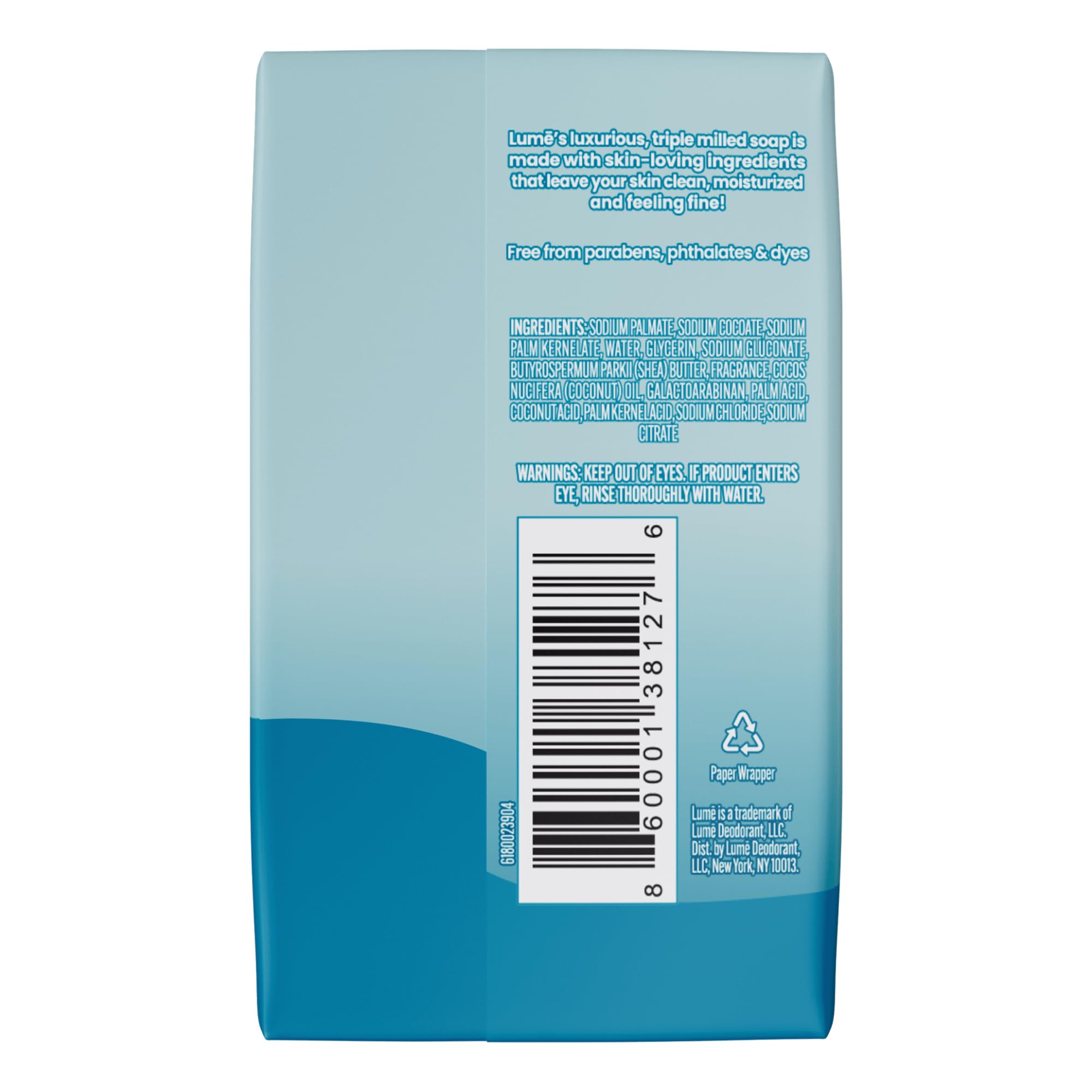 Lume Triple Milled Soap - Rich Moisture & Gentle Cleansing - Formulated Without Parabens Or Phthalates, Skin Loving - 5 Ounce (U
