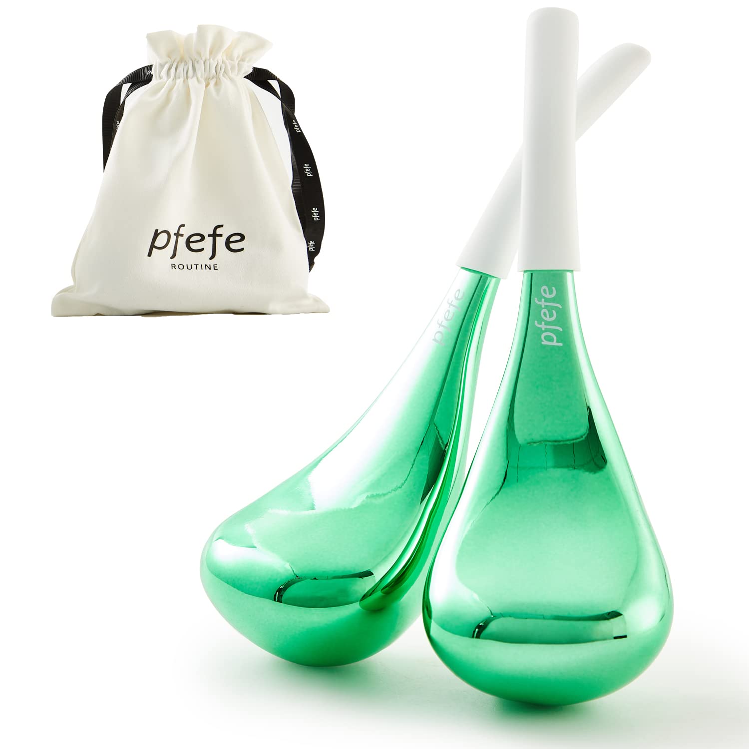 Pfefe Cryo Sticks for Face, Ice Globes Cryo Globes for Facials, Esthetician Supplies Gifts, Unbreakable Stainless Steel Ice Roll