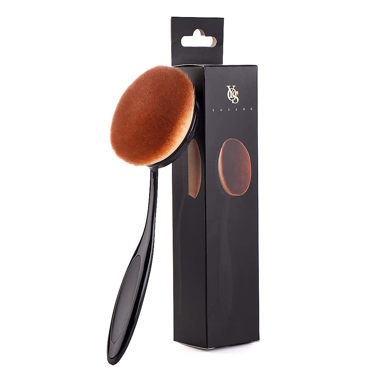 Yoseng Oval Foundation Brush Large Toothbrush Makeup Brushes Fast Flawless Application Liquid Cream Powder Foundation Sunscreen(