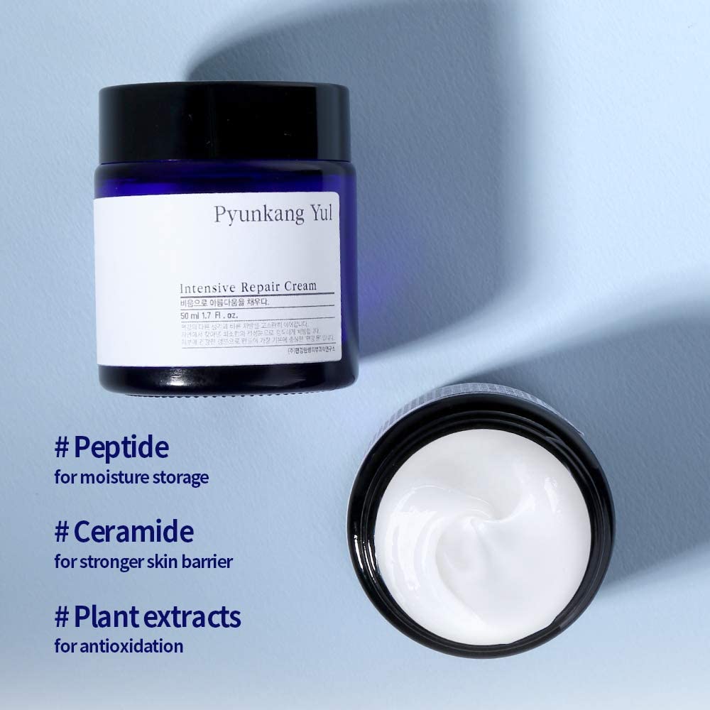 Pyunkang Yul Intensive Repair Cream - Ceramide Moisturizer For Dry Skin With Shea Butter & Macadamia Oil, 1.7 Fl. Oz