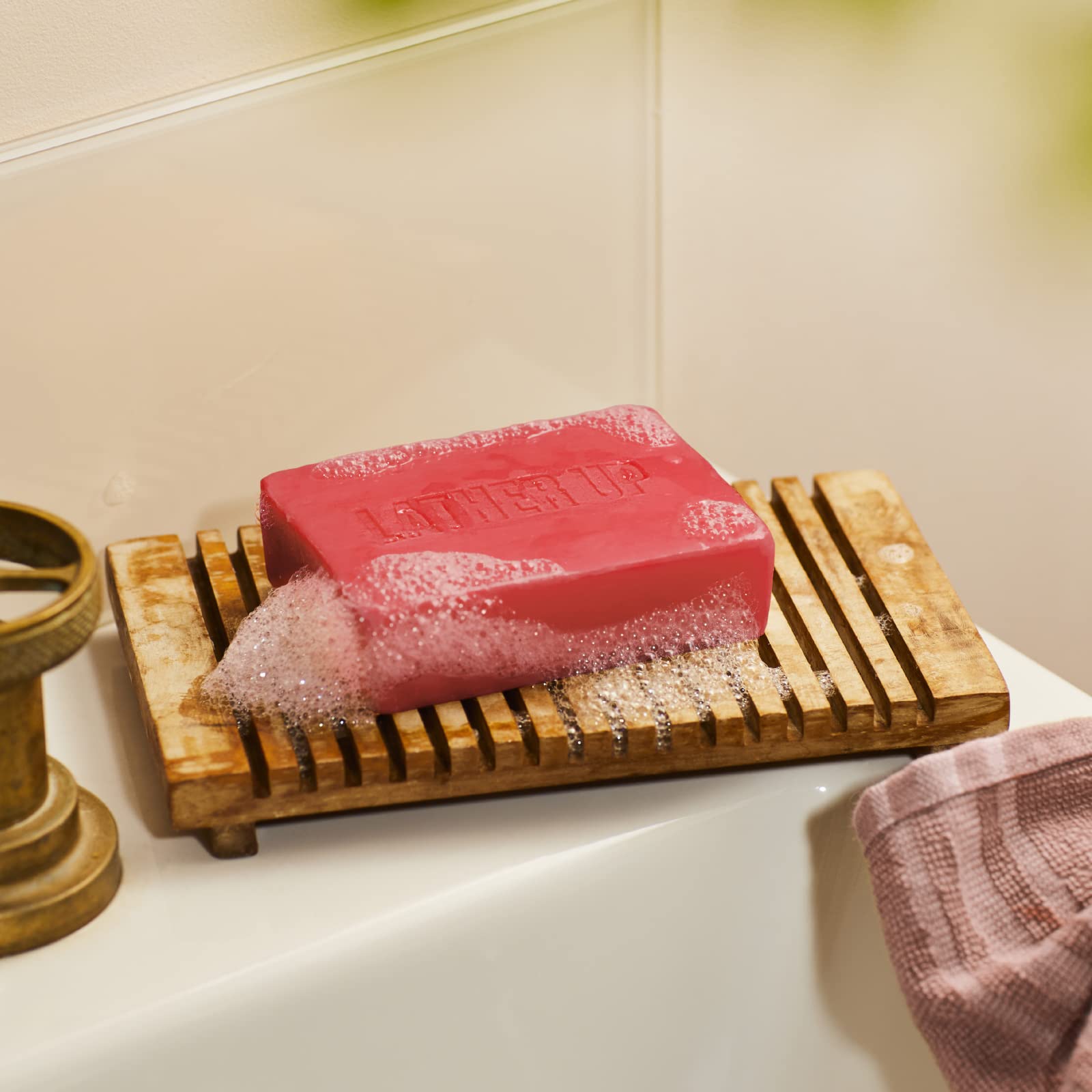 The Body Shop Strawberry Cleansing Face & Body Bar - Cleanses And Recharges Skin - Vegan - 3.5Oz