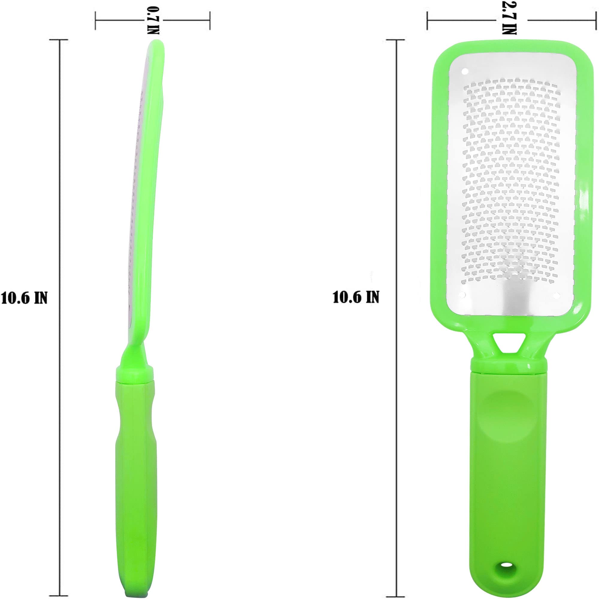Professional Foot Files Kit 2Pcs,Foot Scrub Supplies,Stainless Steel Foot Files - Green