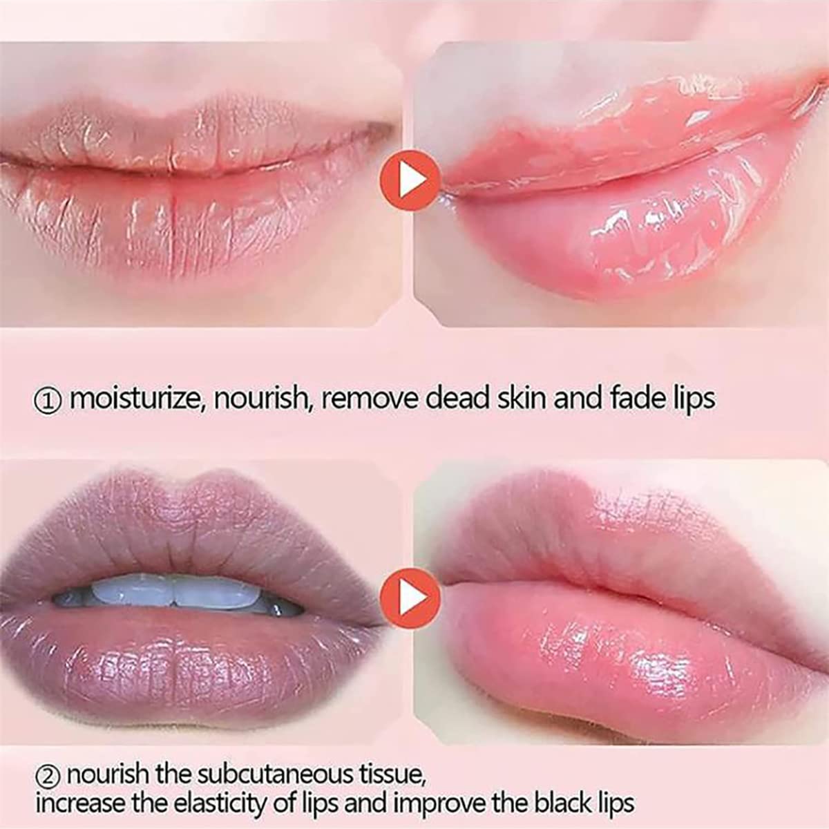 4Pcs Strawberry & Honey Lip Balm, Vitamin E Moisturizing Propolis Sleeping Lip Mask, Effective Reduces Lip Lines Prevention Dry
