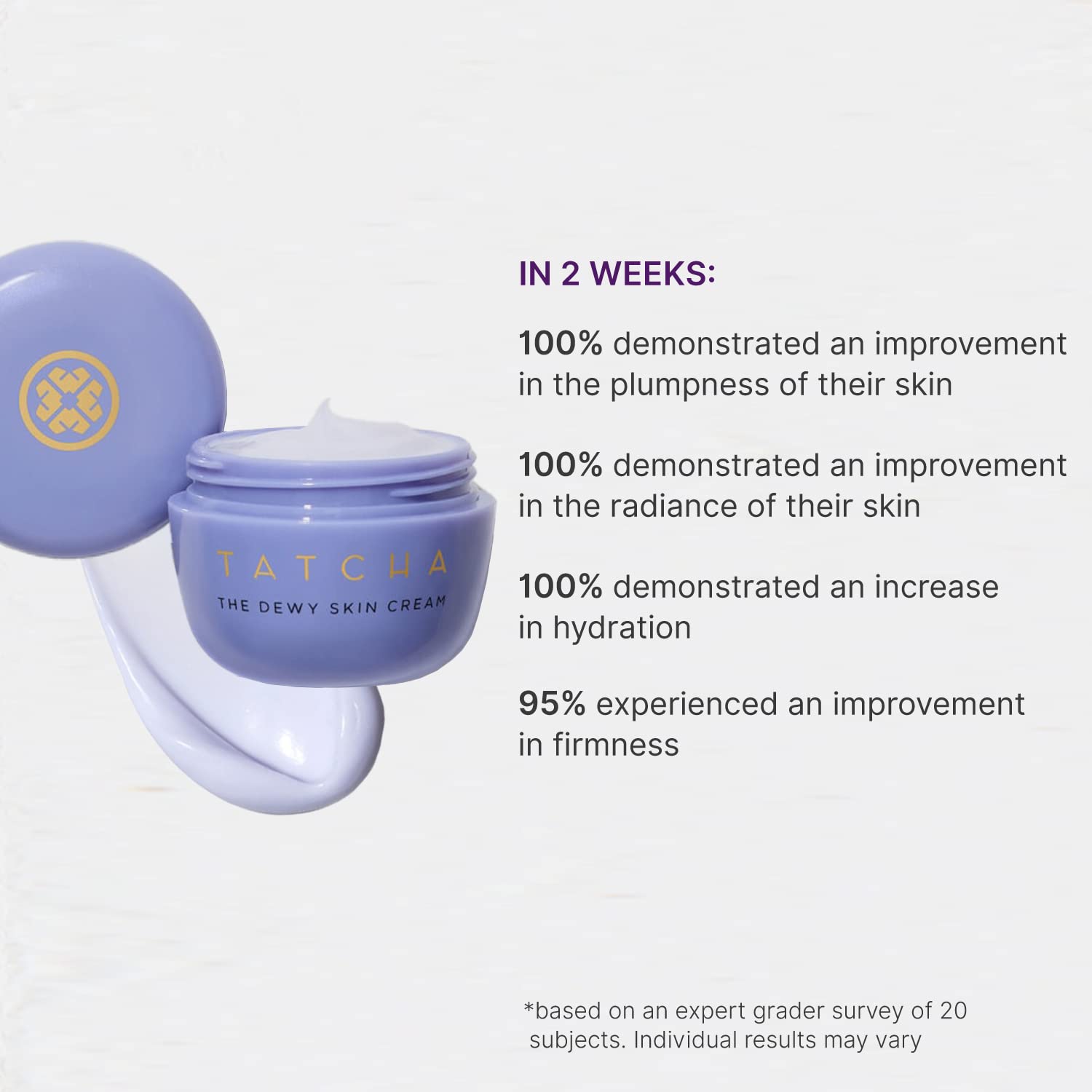 TATCHA The Dewy Skin Cream, 10 ml - Rich Hydrating Face Cream for Dry & Combo Skin, Plumps & Protects, Travel Size