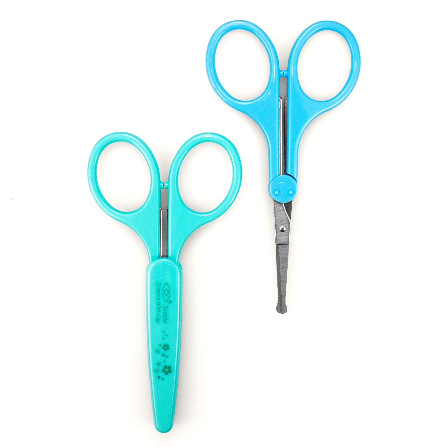 Humbee Eyebrow Scissors, Small Scissors For Facial, Nose, Eyebrow, Mustache, And Beard Hair Trimming & Grooming, Safety Edge, Bl