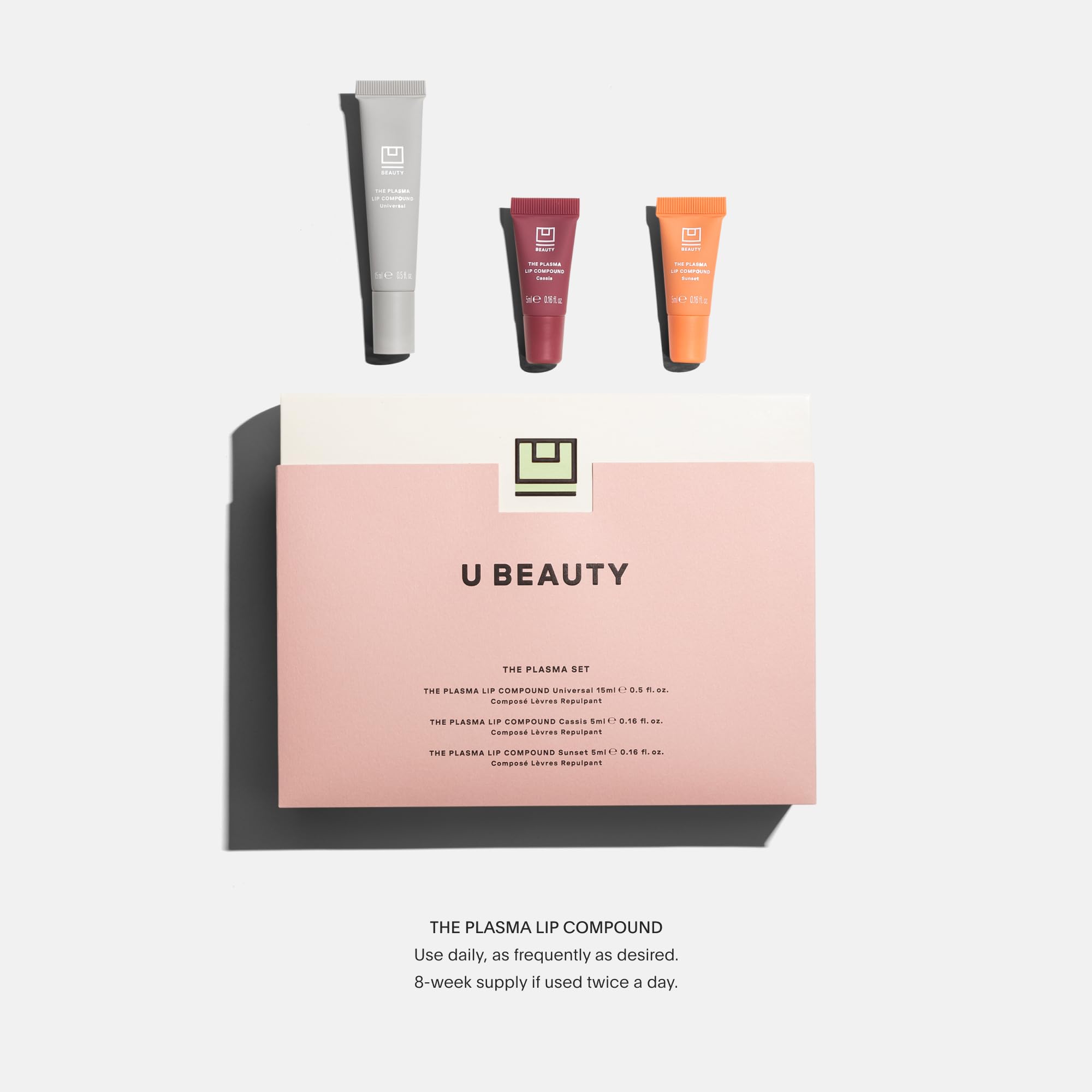 U Beauty The Plasma Lip Compound Tinted - Plumping Lip Treatment, Hyaluronic Acid & Shea Butter Deeply Hydrate - Salicylic Acid