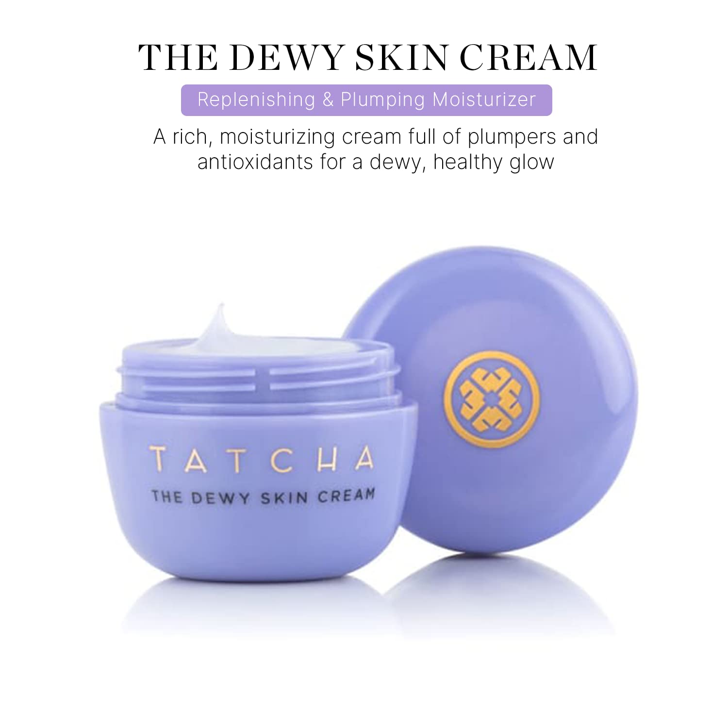 TATCHA The Dewy Skin Cream, 10 ml - Rich Hydrating Face Cream for Dry & Combo Skin, Plumps & Protects, Travel Size
