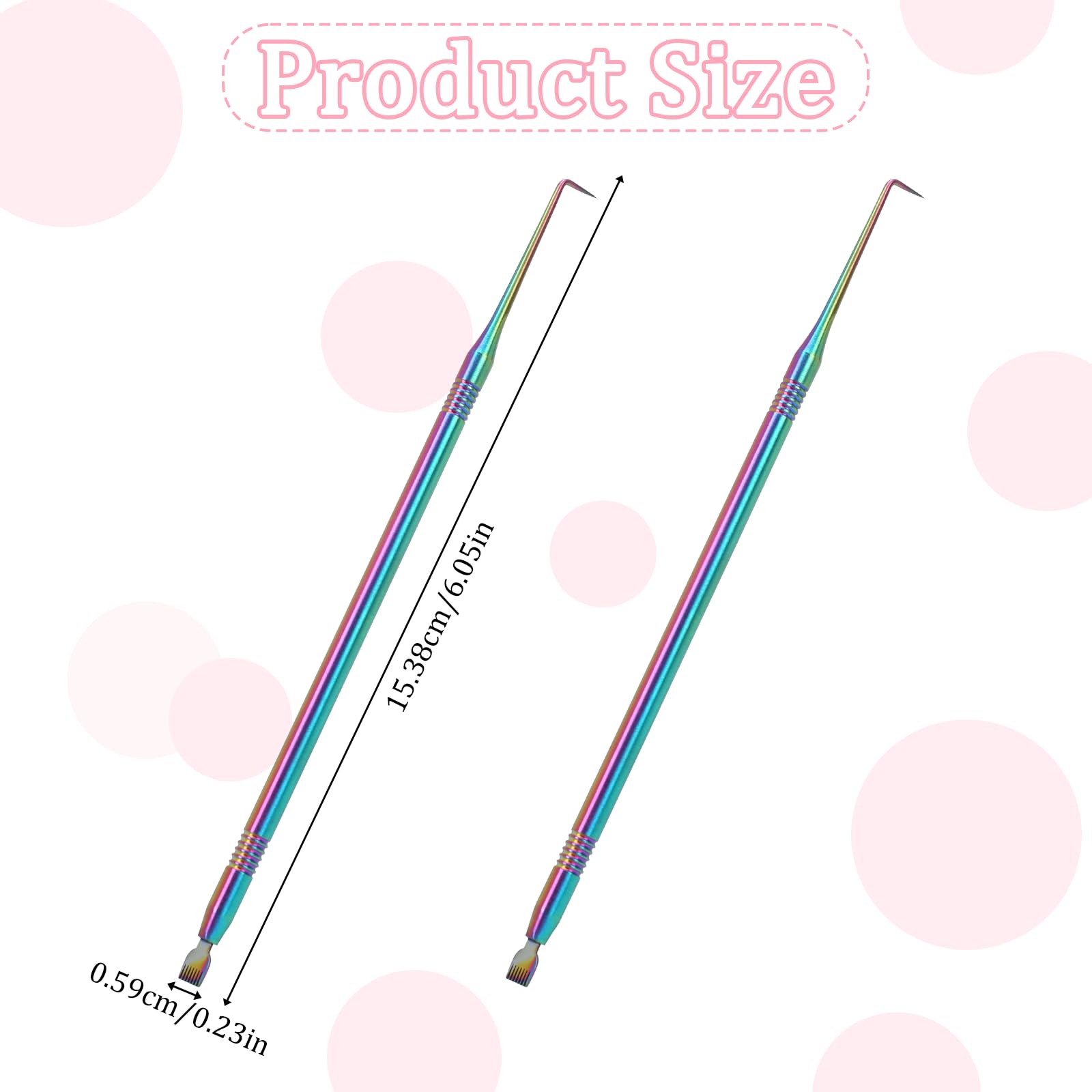 Lash Lift Perm Tool, 2 Pcs Stainless Steel Eyelash Tint Rods Kit Metal Dual-End Eyelash Separator Tool With Pointed Tips And Las