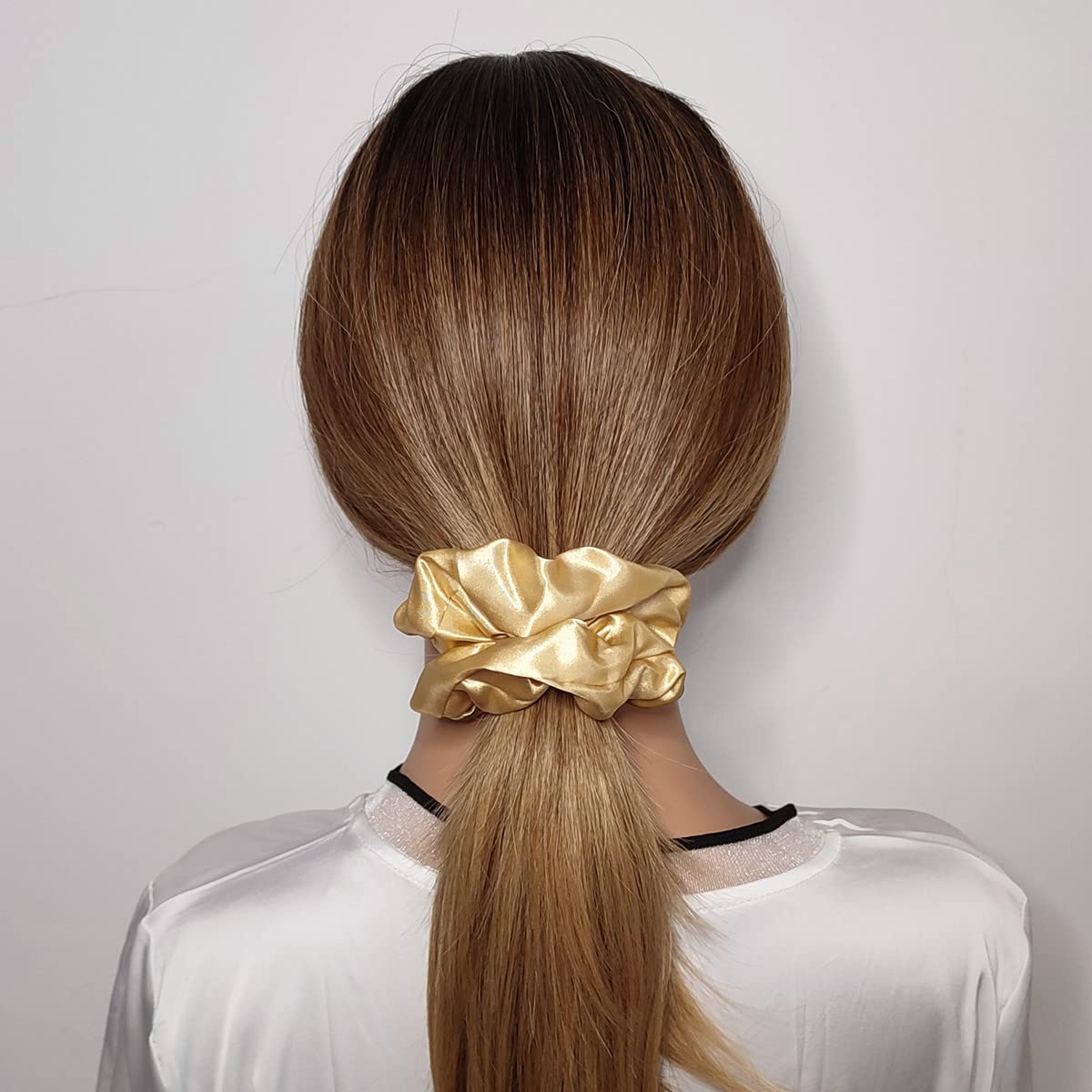 12 Pcs Satin Silk Scrunchies And Hair Accessories - Soft Ties, Fashion Bands, Bows, Ropes, Elastic Bracelets, Ponytail Holders F
