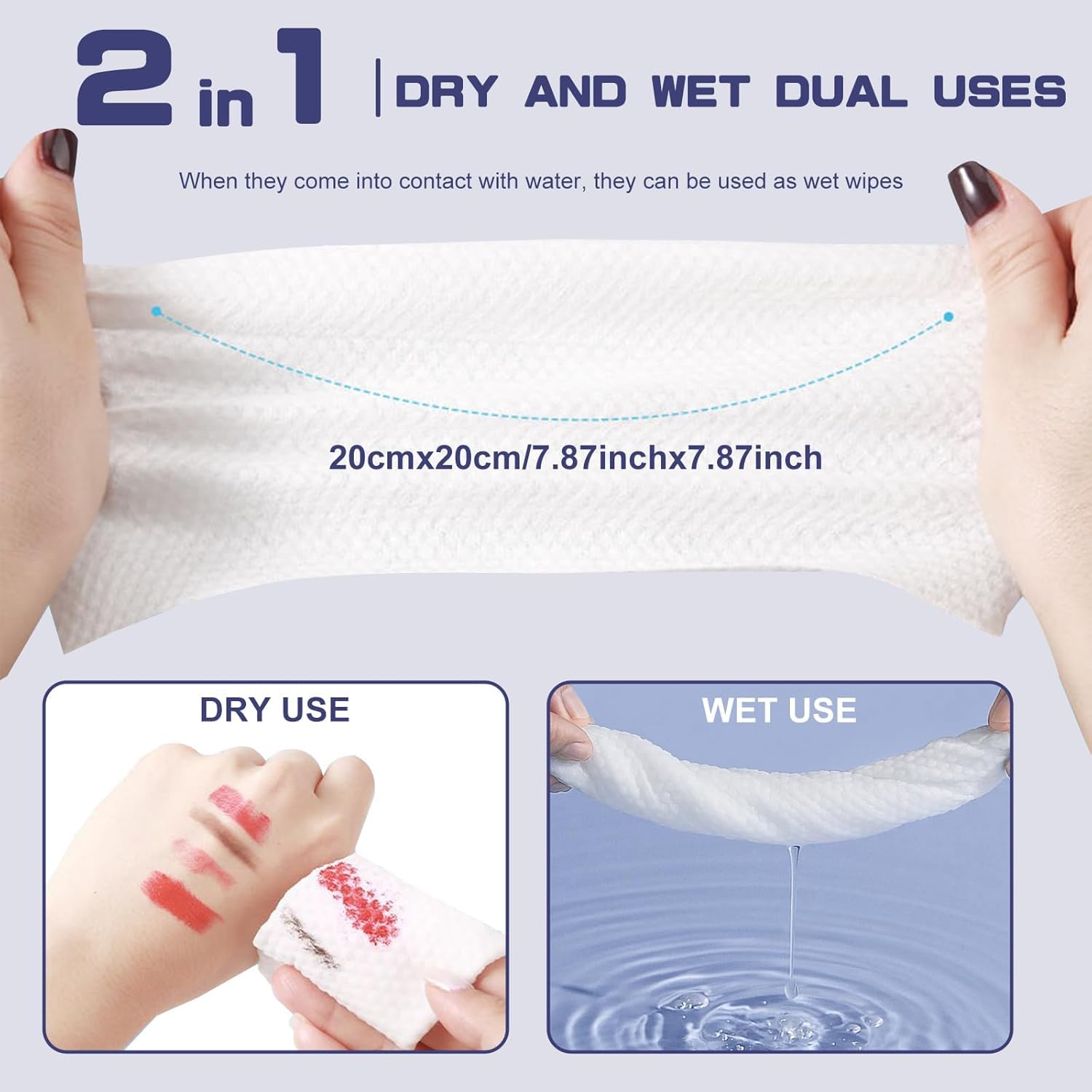 Disposable Face Towel, 600 Count Face Towels, For Washing Soft Cotton Dry Wipes Facial Cloths Towelettes For Washing And Drying,