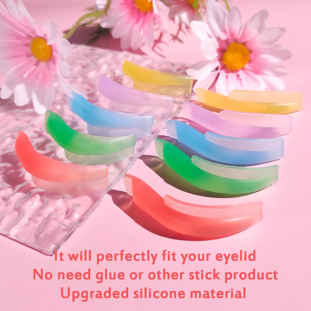 Libeauty Eyelash Lift Pads Reusable Silicon Lash Perm Rod 5 Sizes L-Curl Eyelash Lifting Shield Diy Use At Home Or Salon Lash Pe