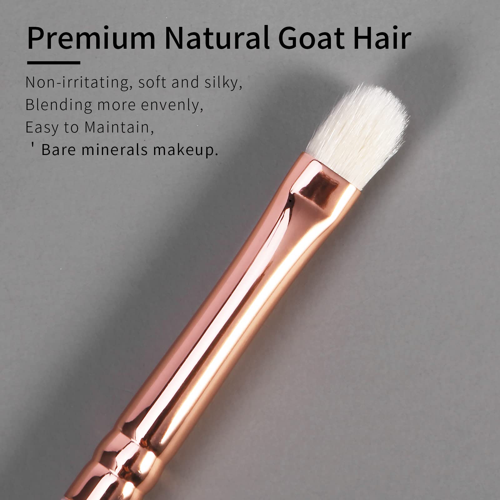 Natural Goat Hair Eye Shadow Brush By Enzo Ken, Eye Detail Brush, Small Smudge Eyeshadow Brush, Mini Eye Smudge Brush, Single Na