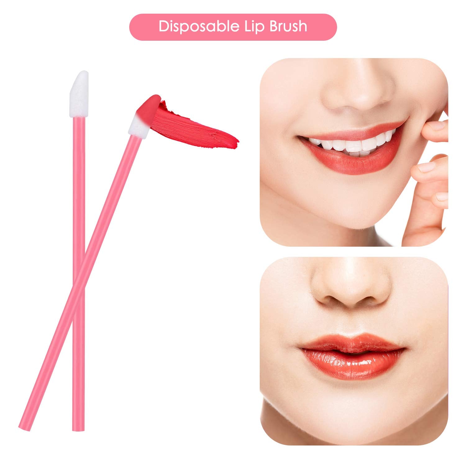 650Pcs Disposable Lip Gloss Applicators Make Up Brush Lipstick Wands Makeup Applicators Brushes Applicator Tool Makeup Beauty To