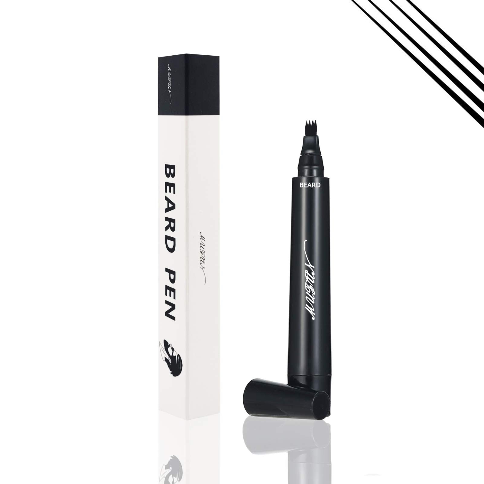 Beard Pencil Filler For Men - Sweat Proof, Water Resistance, Long Lasting & Natural Finish Barber Pencil, Enhance Facial Hair, M