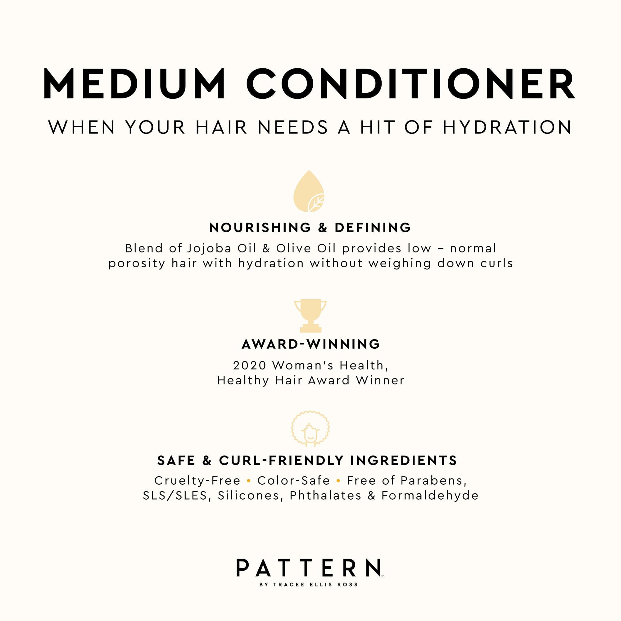Pattern Beauty By Tracee Ellis Ross Medium Conditioner - Hydration & Slip For Curly Hair 3A-4A, 3 Fl Oz