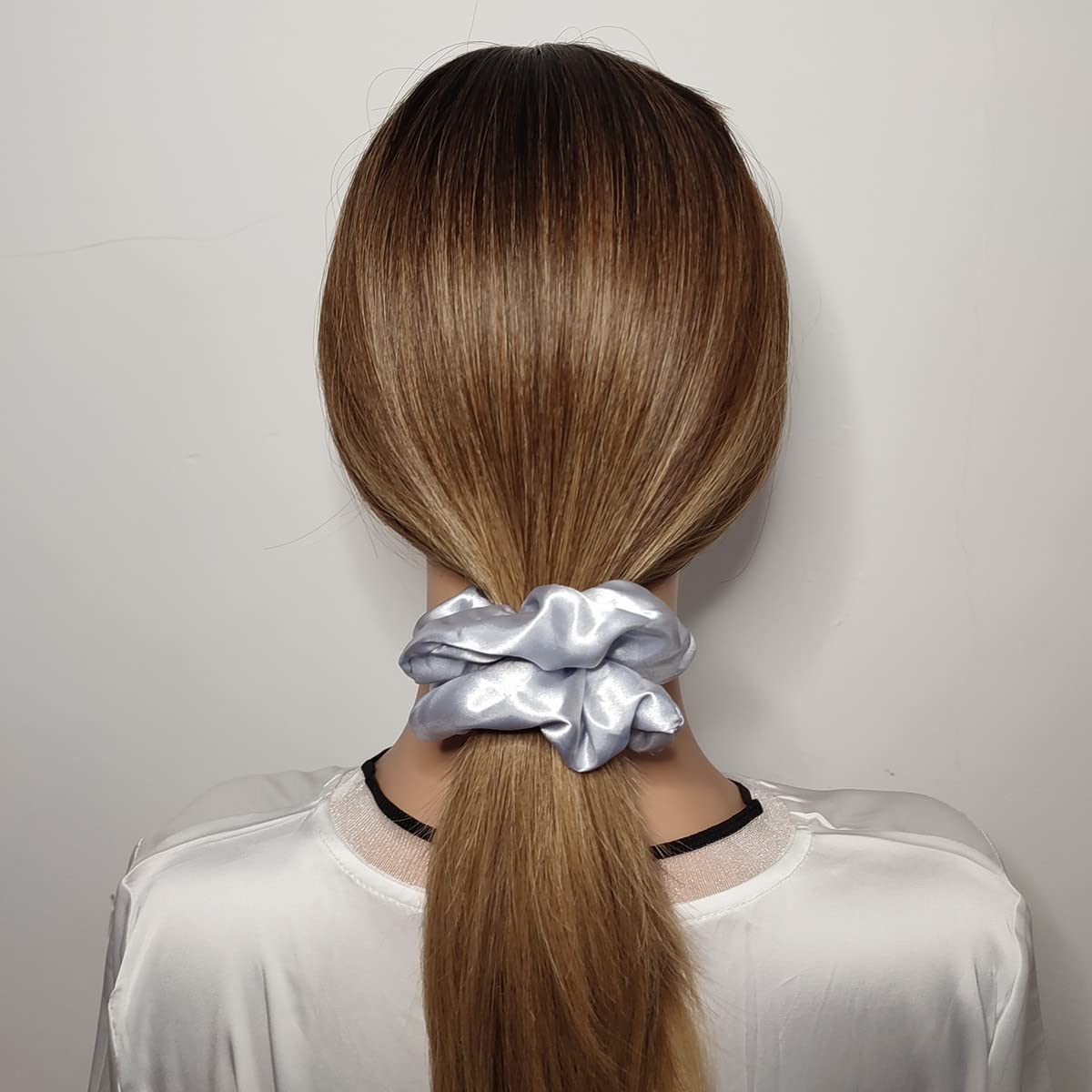 12 Pcs Satin Silk Scrunchies, Soft Hair Ties & Bands, Hair Bow Ropes, Elastic Ponytail Holders & Bracelets Hair Accessories For