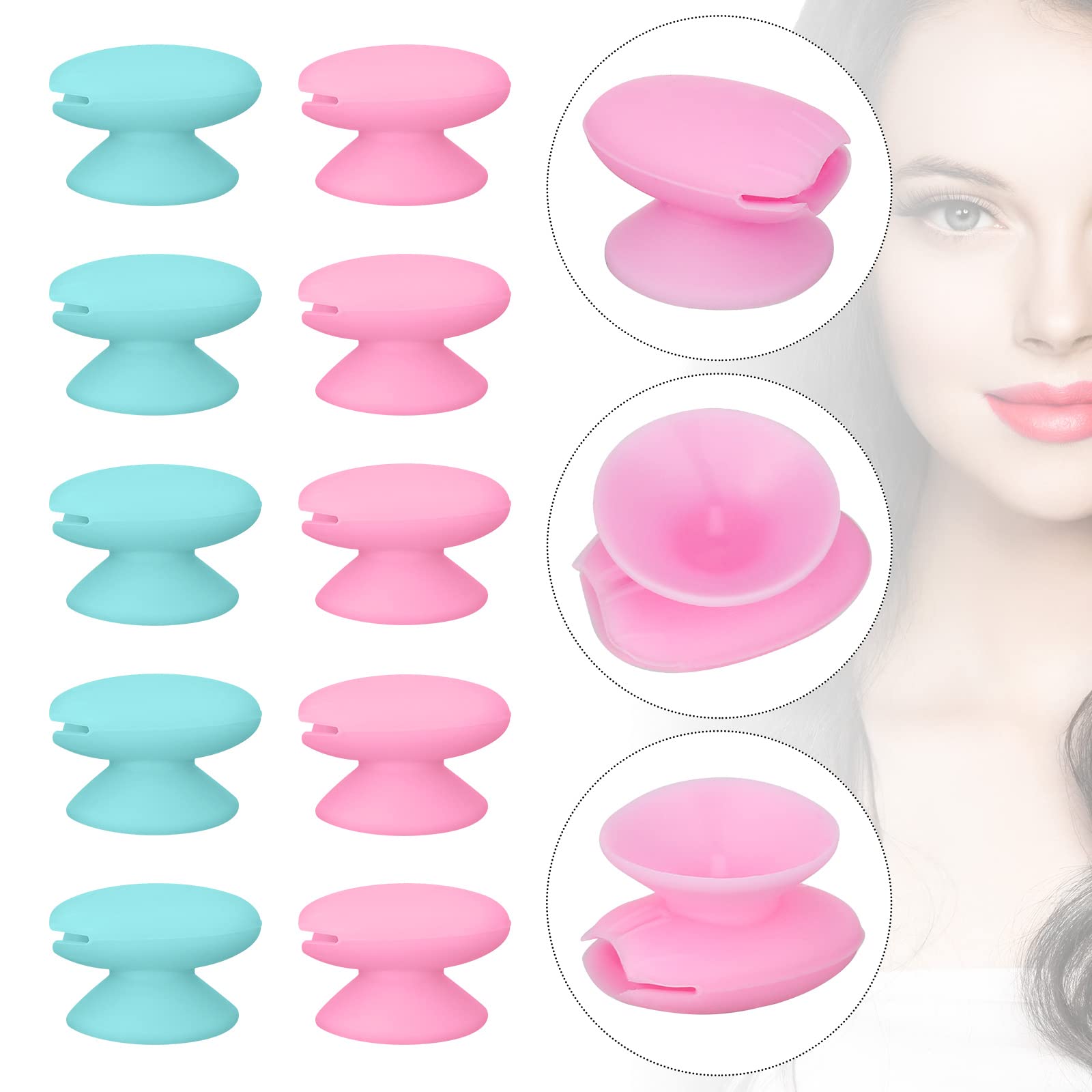 20 Pcs Silicone Lip Brush Covers And Lip Brushes For Lipsticks, Lip Gloss, Lip Balm And Other Cream Makeup Products (Pink, Green