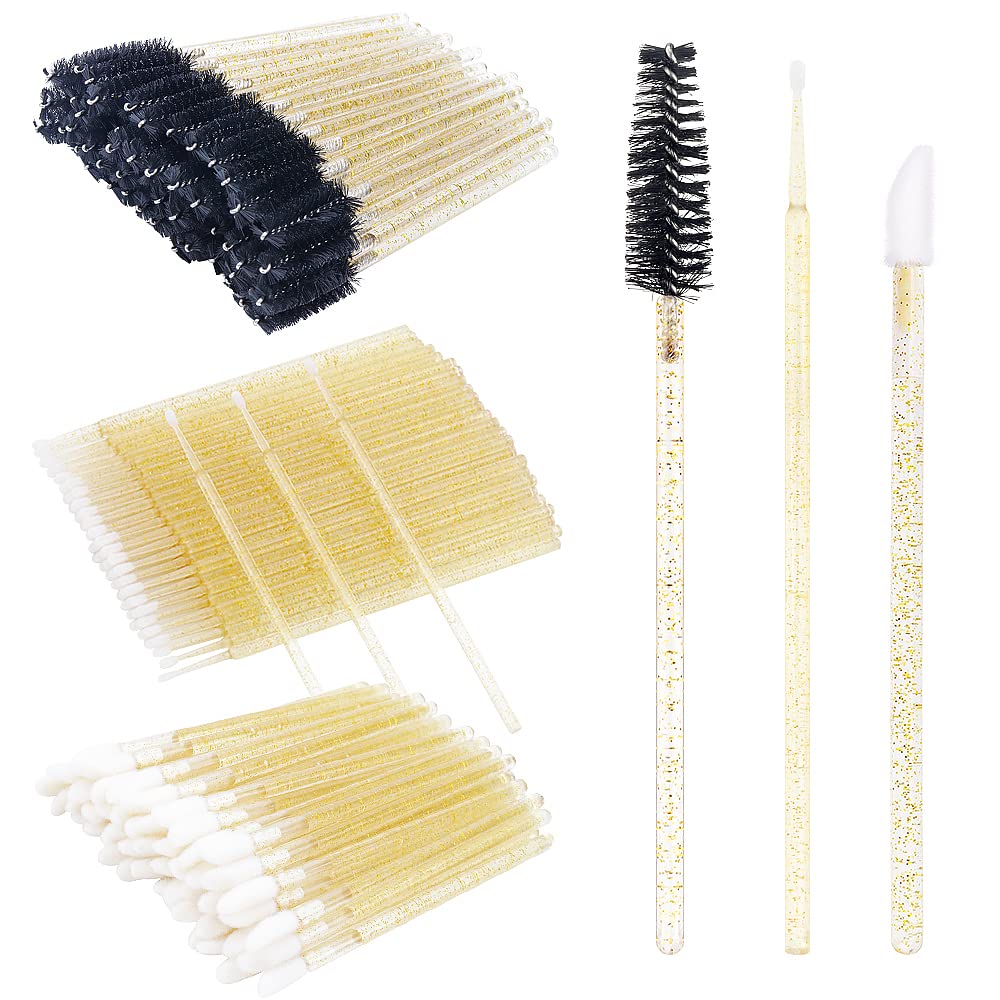 300 PCS/Sets Eyelash Extension Supplies Disposable Micro Swab Brush Match Eyebrow Spoolie Lip Brush Mascara Wand Applicator Masc