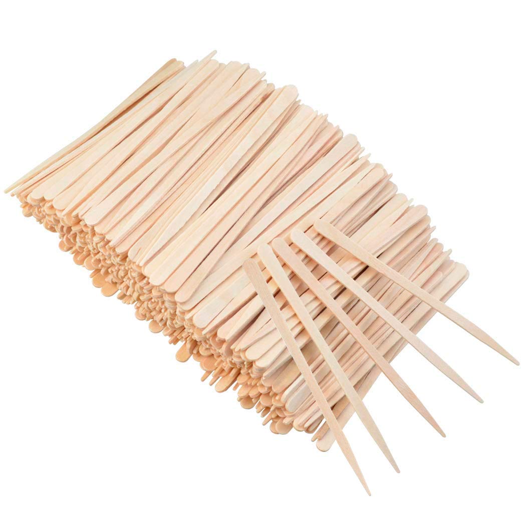 1200 Pack Wooden Waxing Sticks Wax Spatulas Sticks Small Wax Applicator Sticks Wood Craft Sticks Spatulas Applicator For Hair Ey