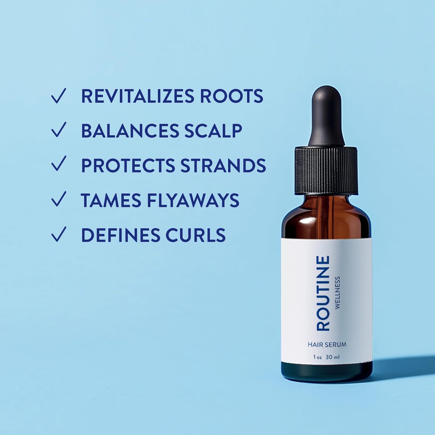 Routine Wellness Advanced Hair Serum - Nourishing Scalp Treatment For Enhanced Hair Support And Thickness With Natural Oils, Ide