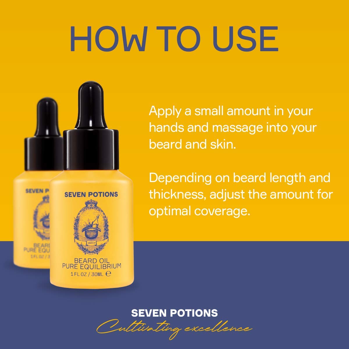 Seven Potions Beard Oil 1 Fl Oz Fragrance Free Beard Softener. Stops Beard Itch. Natural Beard Conditioning Oil. Contains Jojoba